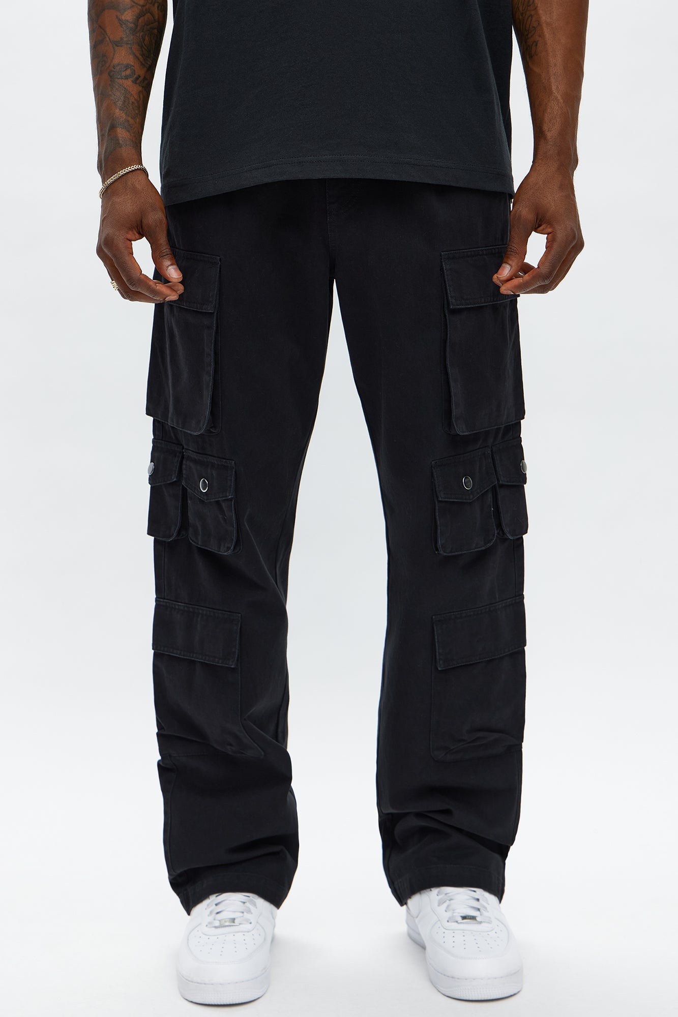 Straight Void Runner Cargo Pants - Black