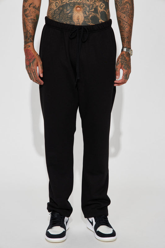 Tyson Heavyweight Straight Sweatpants - Black