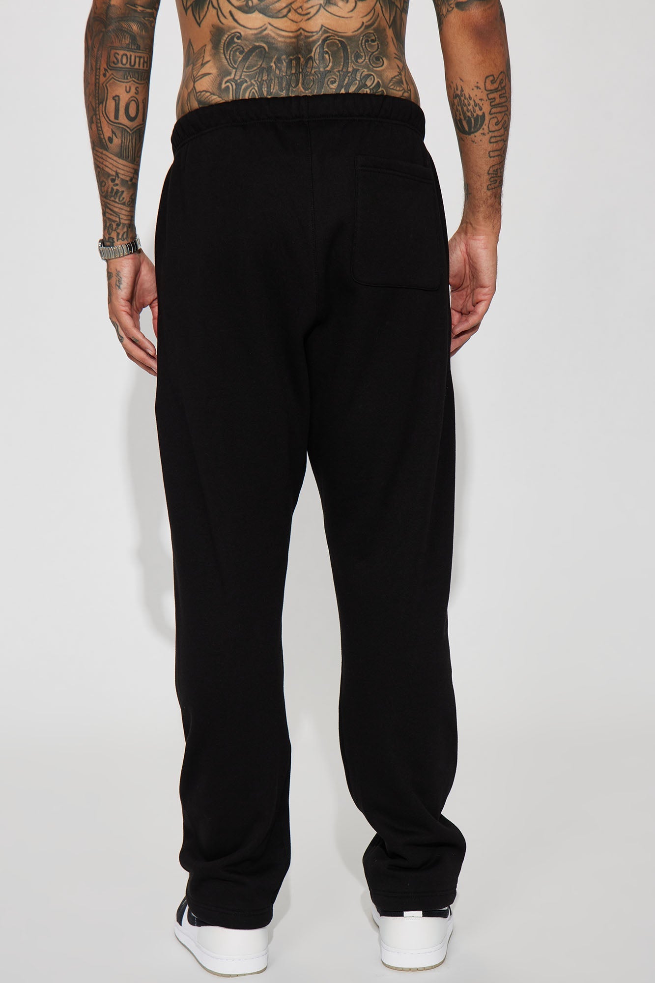 Tyson Heavyweight Straight Sweatpants - Black