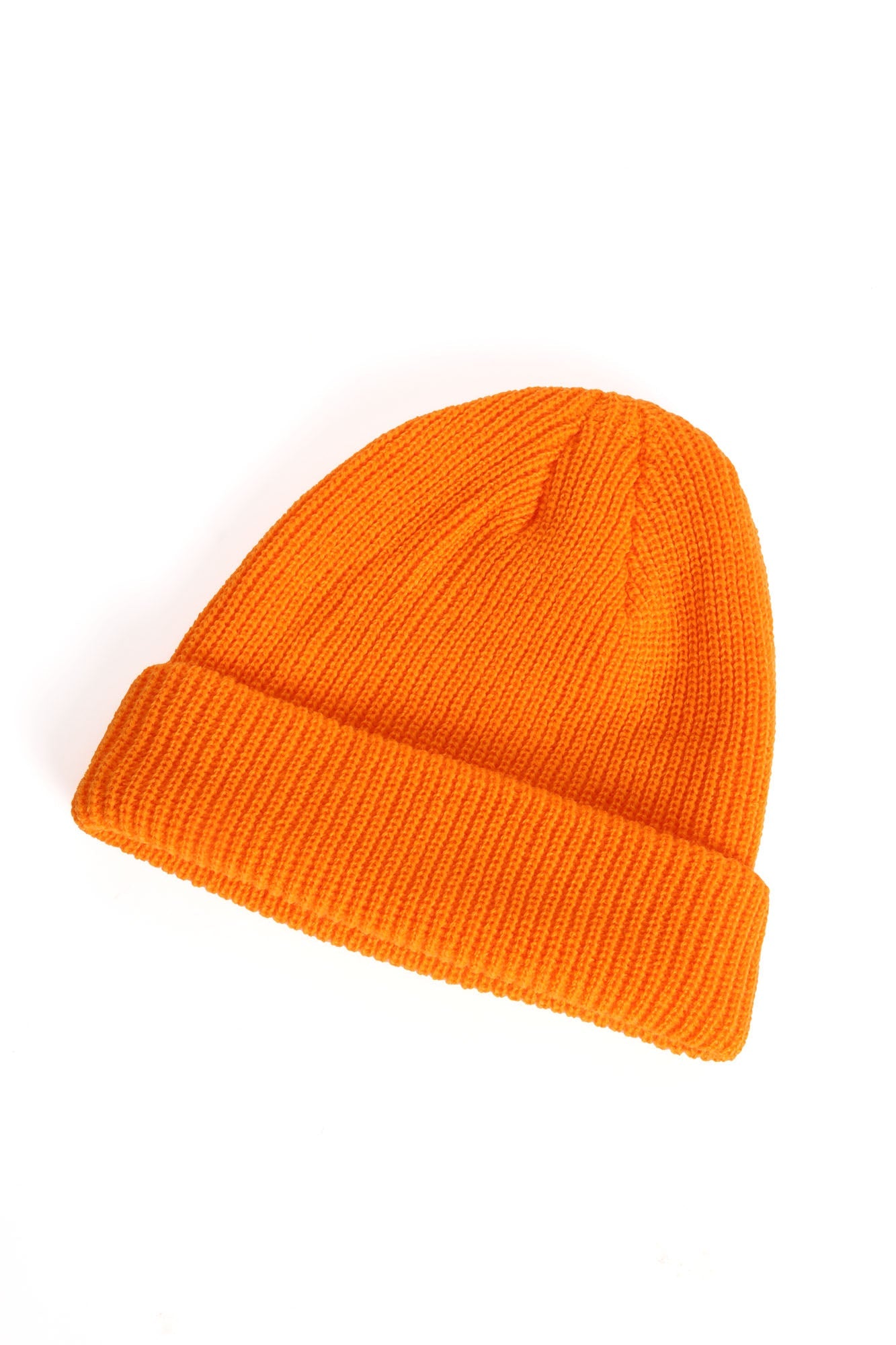 Ribbed Beanie - Orange