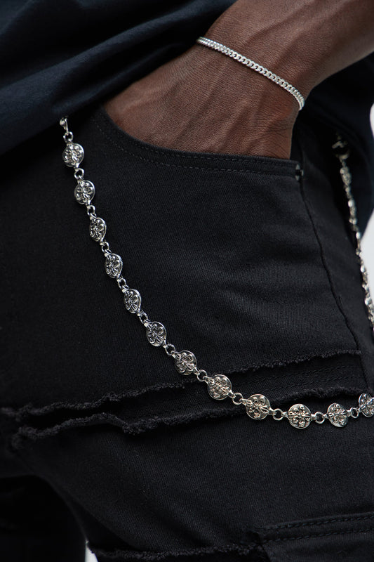 Ashes To Ashes Pant Chain - Silver