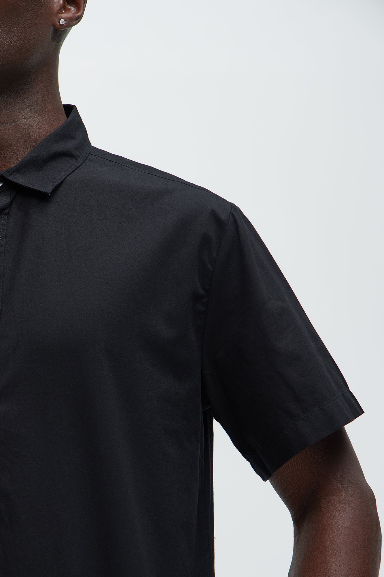 Ryland Short Sleeve Button Up Shirt - Black