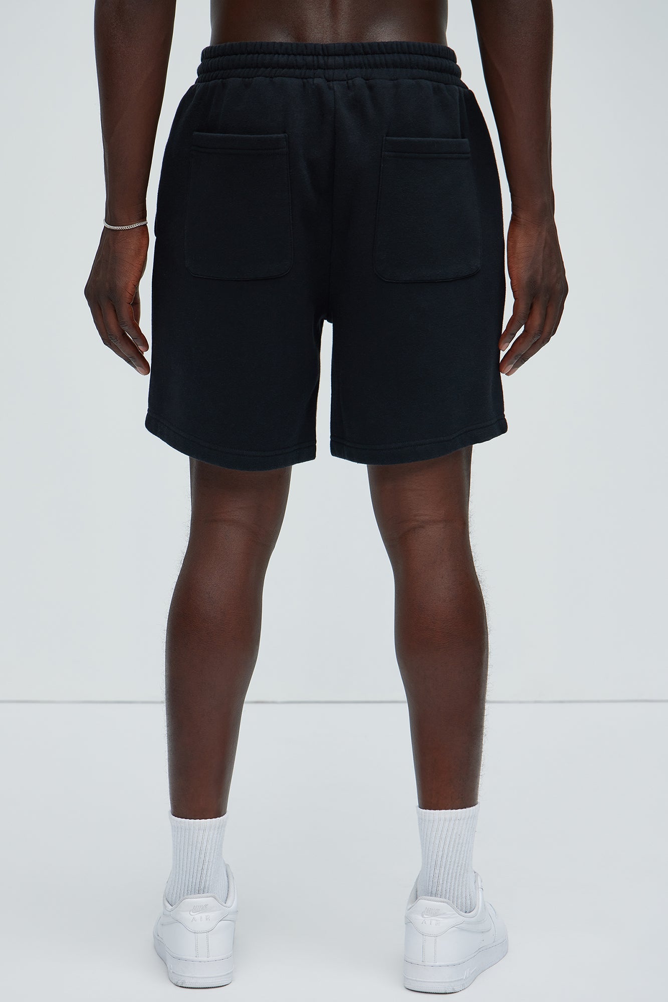 Flame Patch Tyson Relaxed Sweatshorts - Black