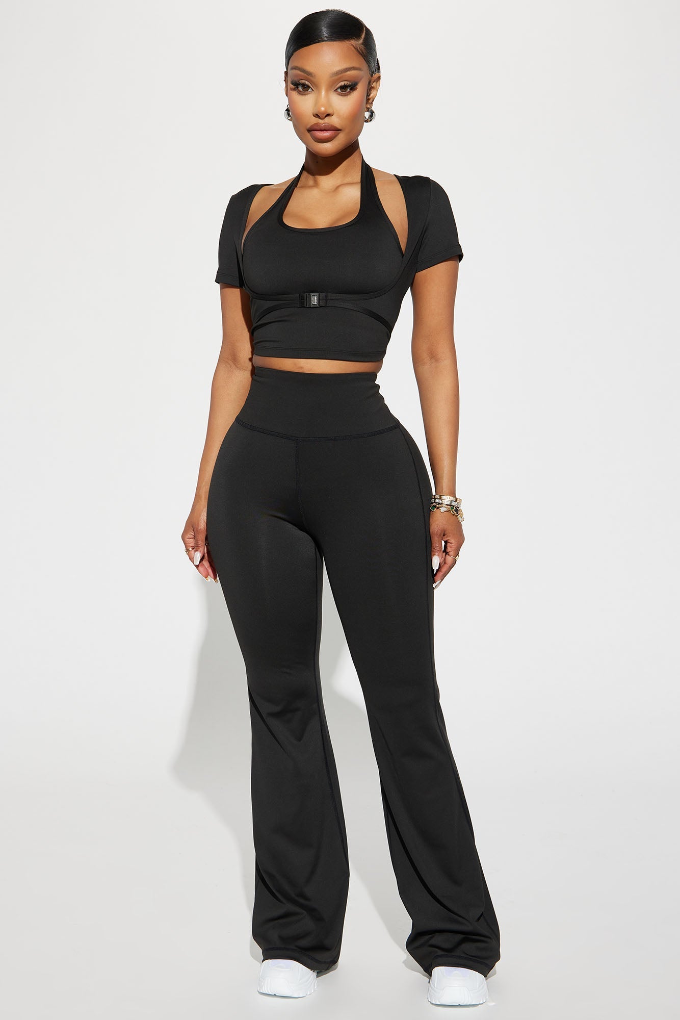 Lily Active Flare Pant - Black