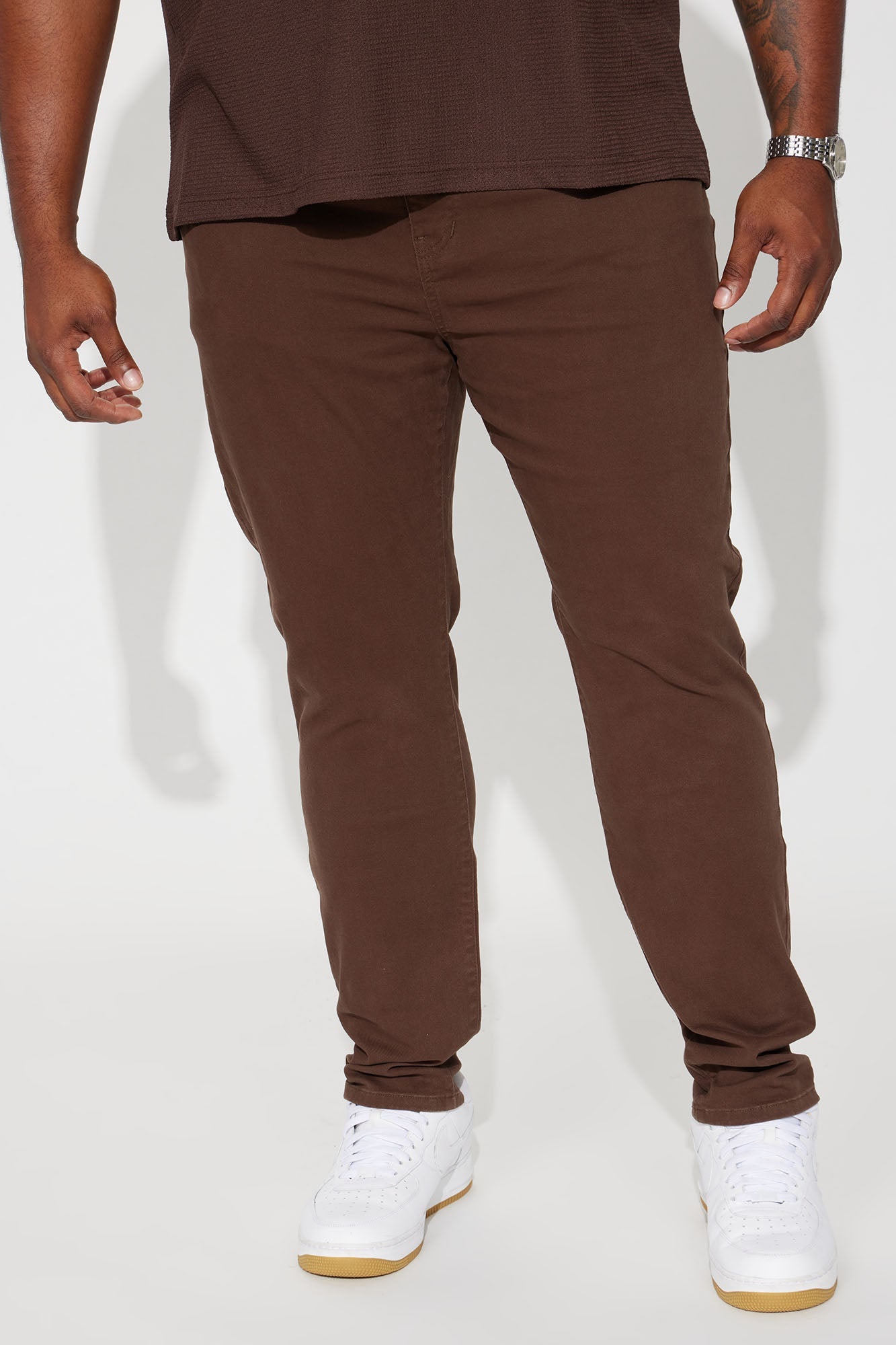 Mac Chino Skinny 5 Pocket Pants - DarkBrown