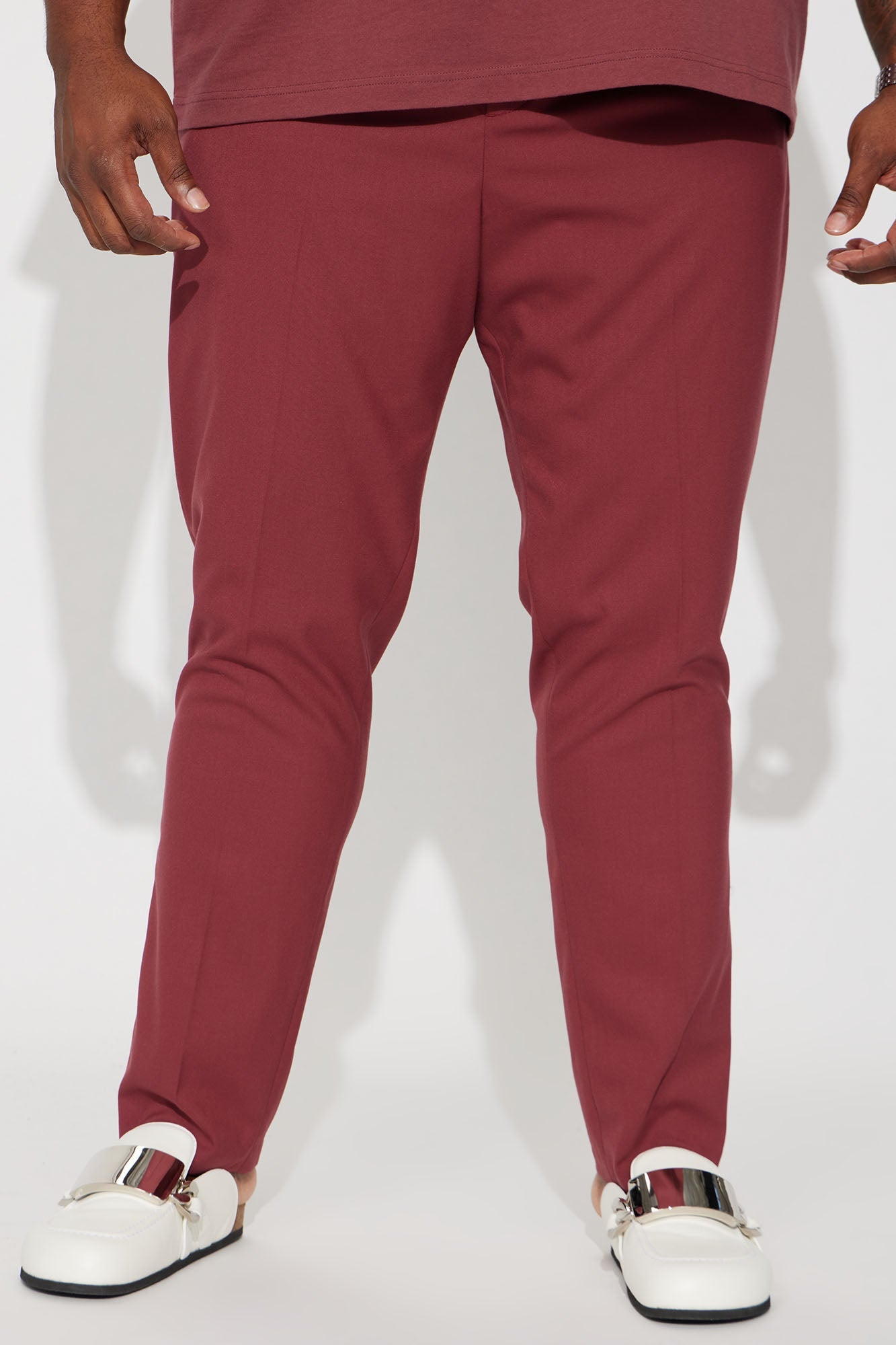 The Modern Stretch Slim Trouser - Burgundy