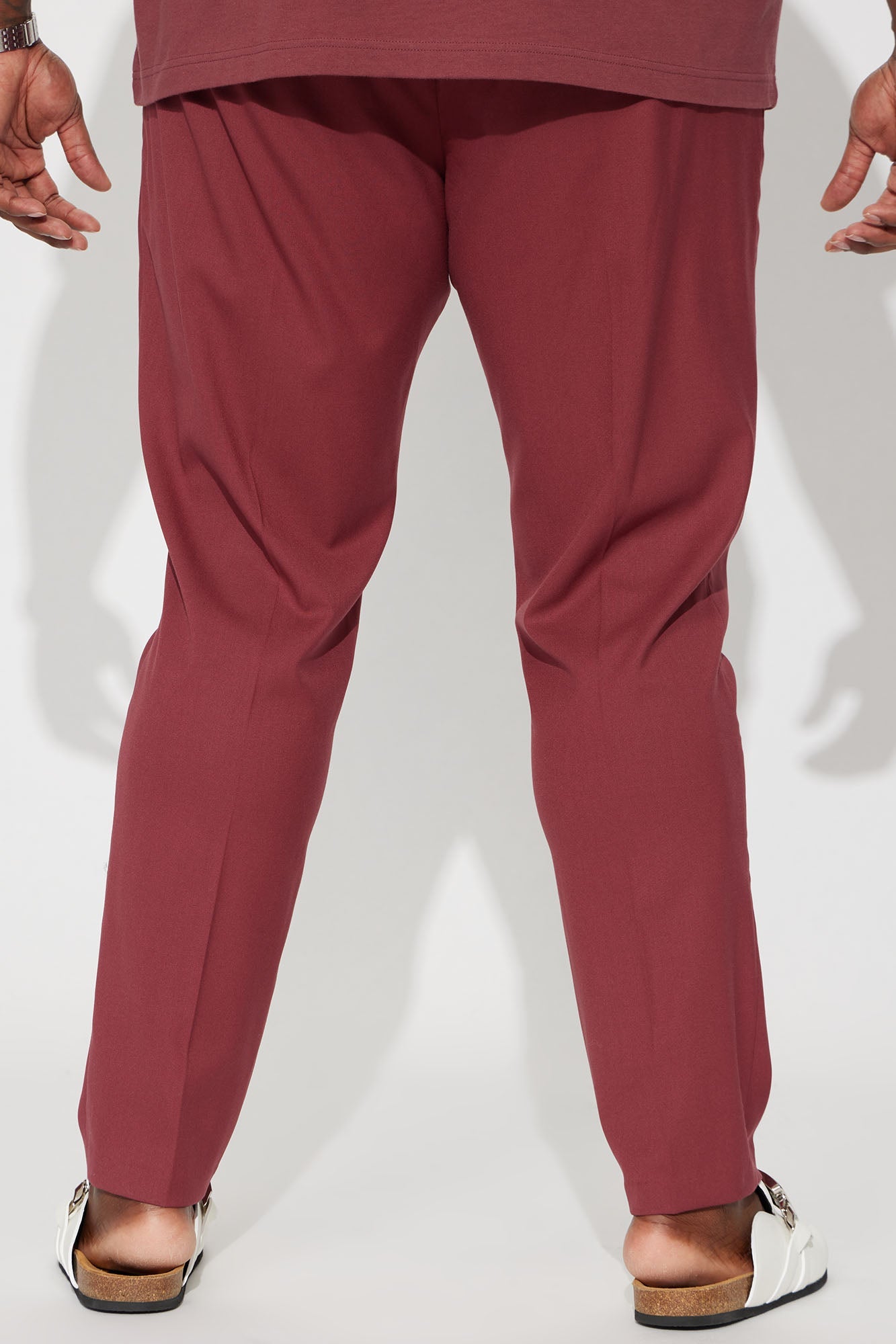 The Modern Stretch Slim Trouser - Burgundy
