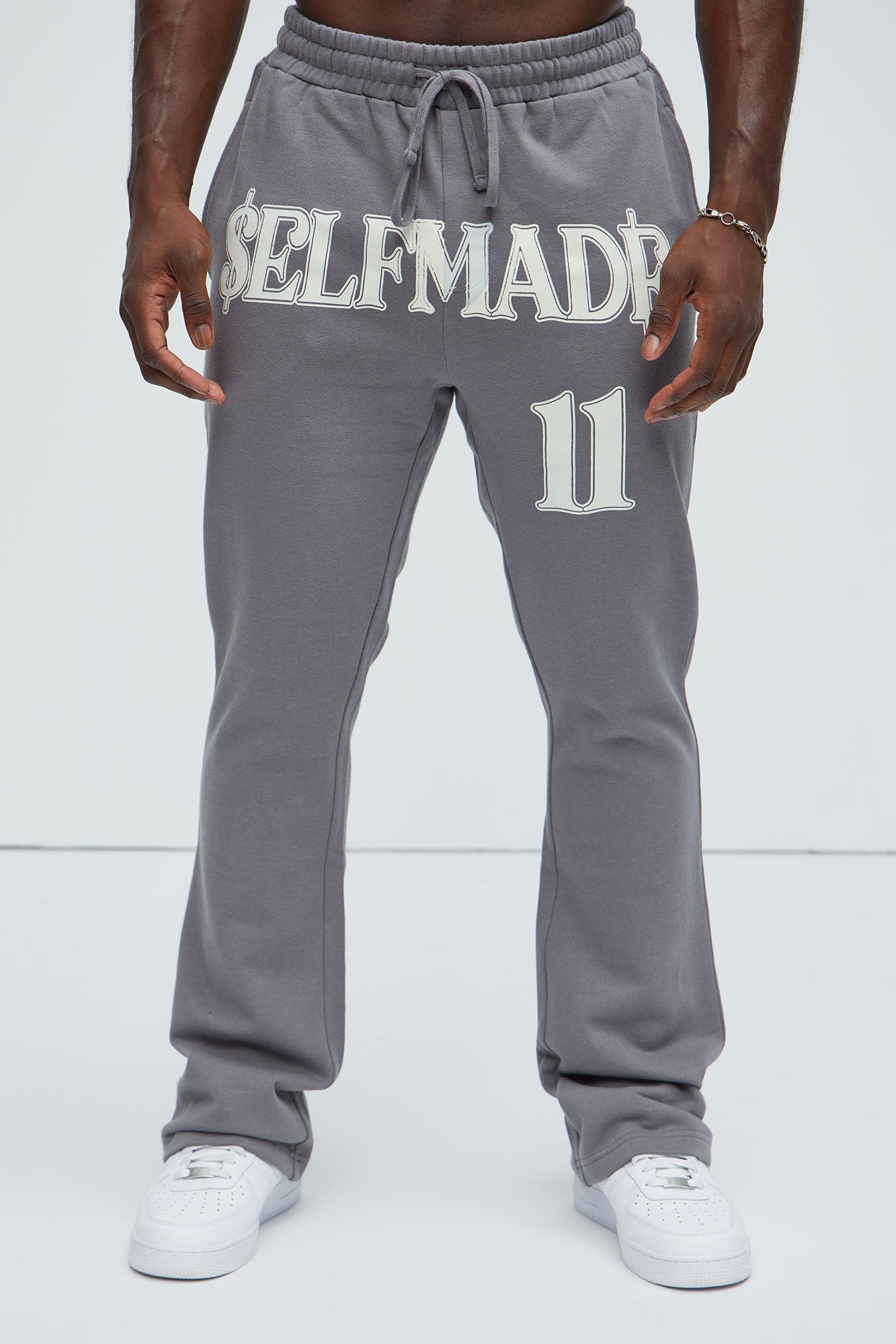 Tyson Self Made Skinny Flare Sweatpants - Grey