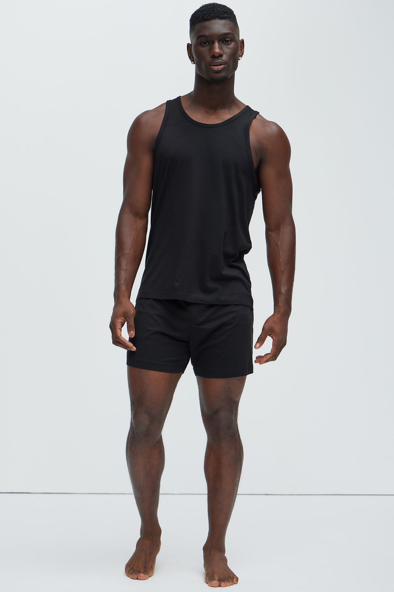 Essential Modal Lounge Tank - Black