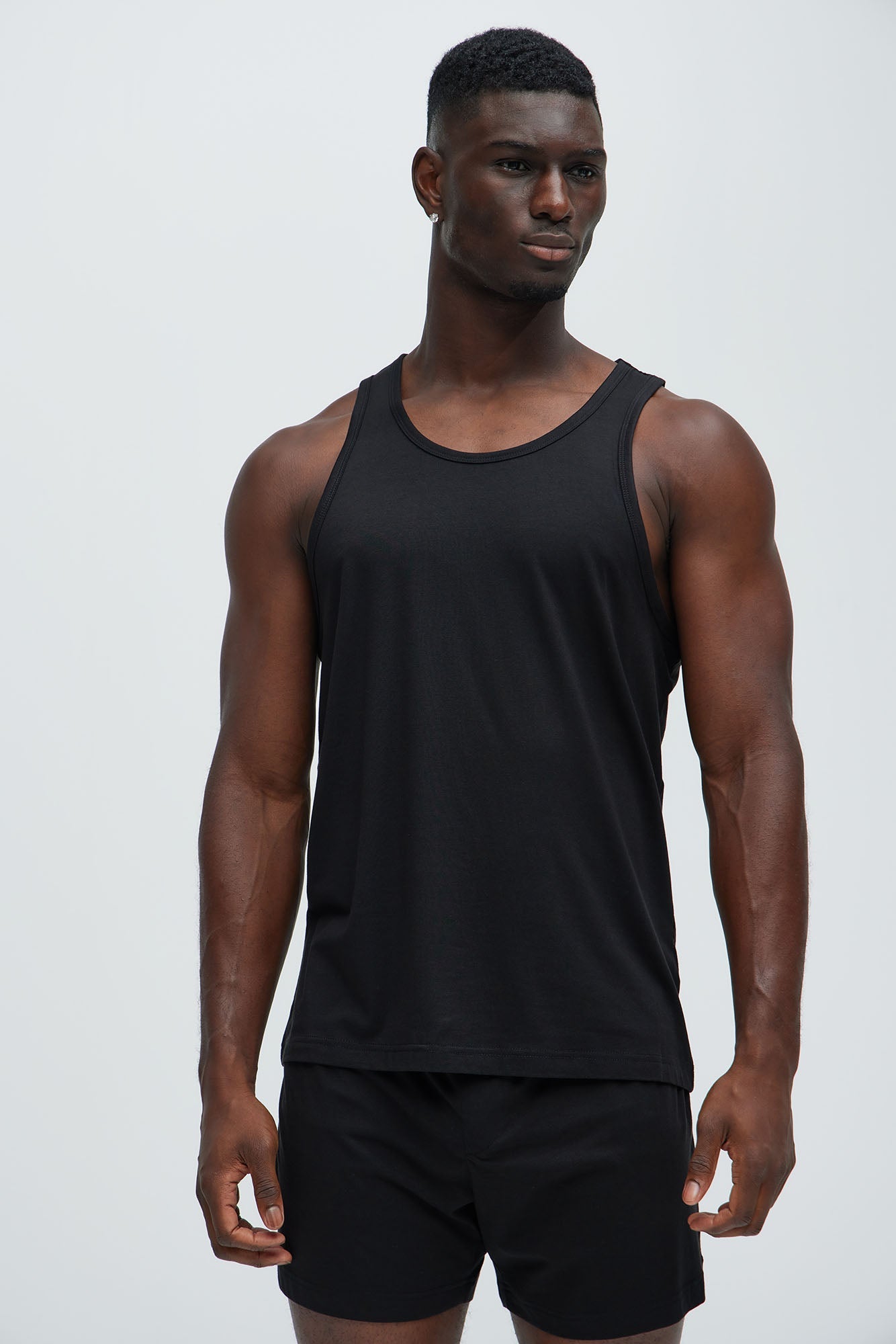 Essential Modal Lounge Tank - Black