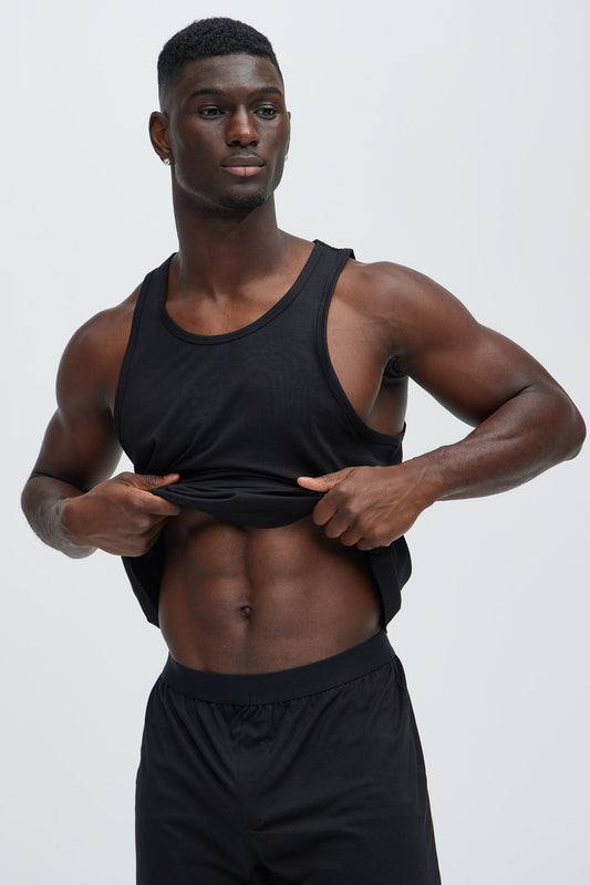Essential Modal Lounge Tank - Black