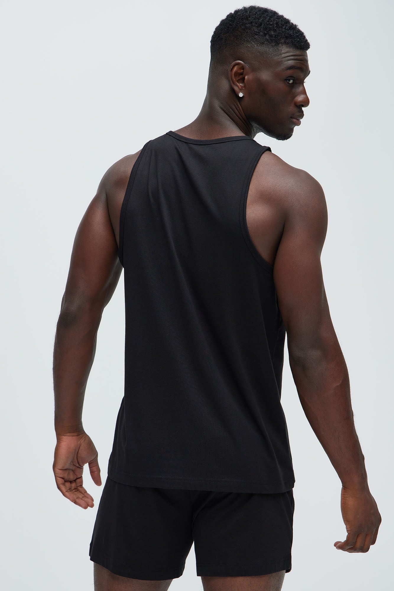 Essential Modal Lounge Tank - Black