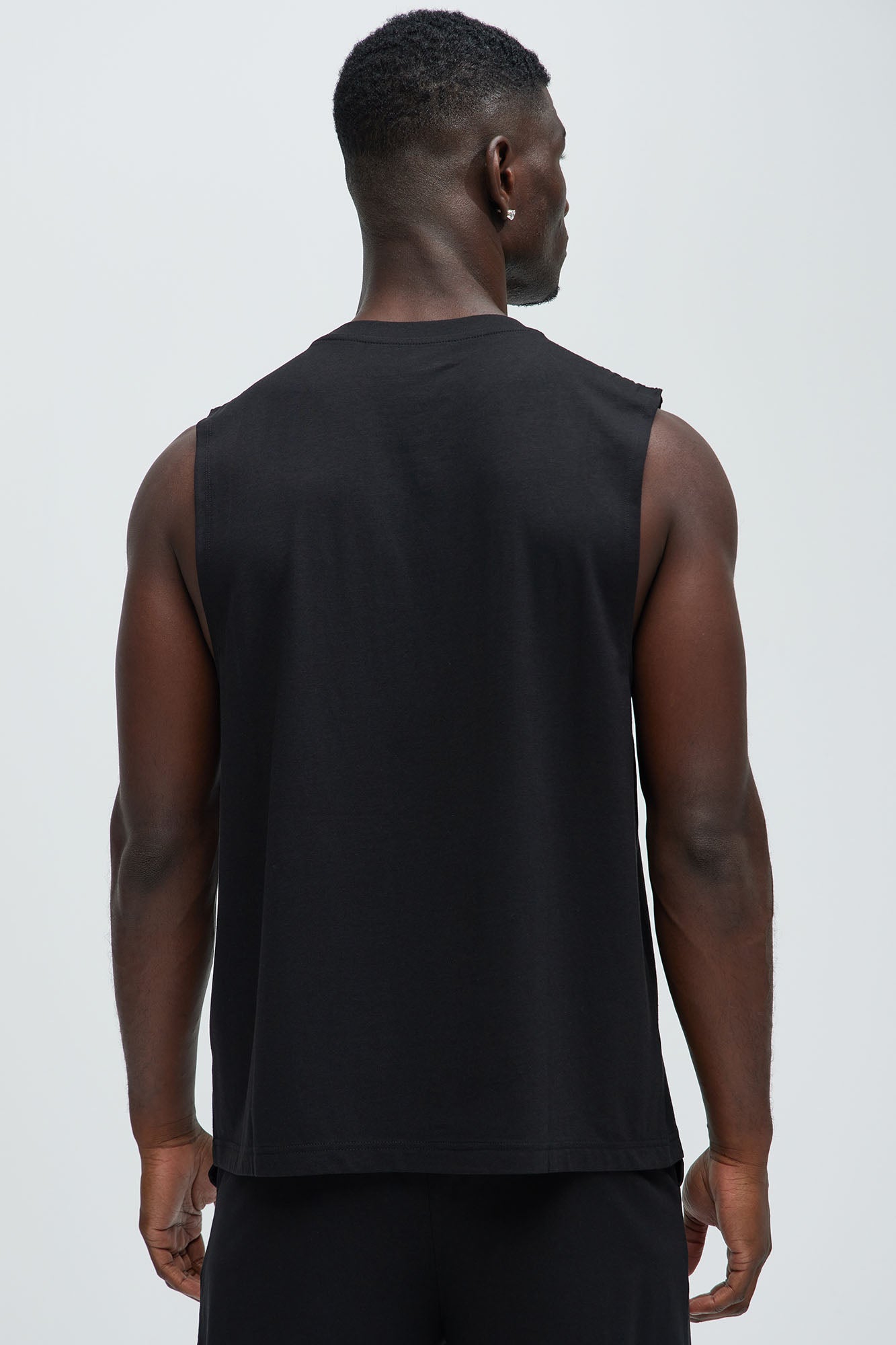 Essential Modal Lounge Sleeveless Muscle Tee - Black