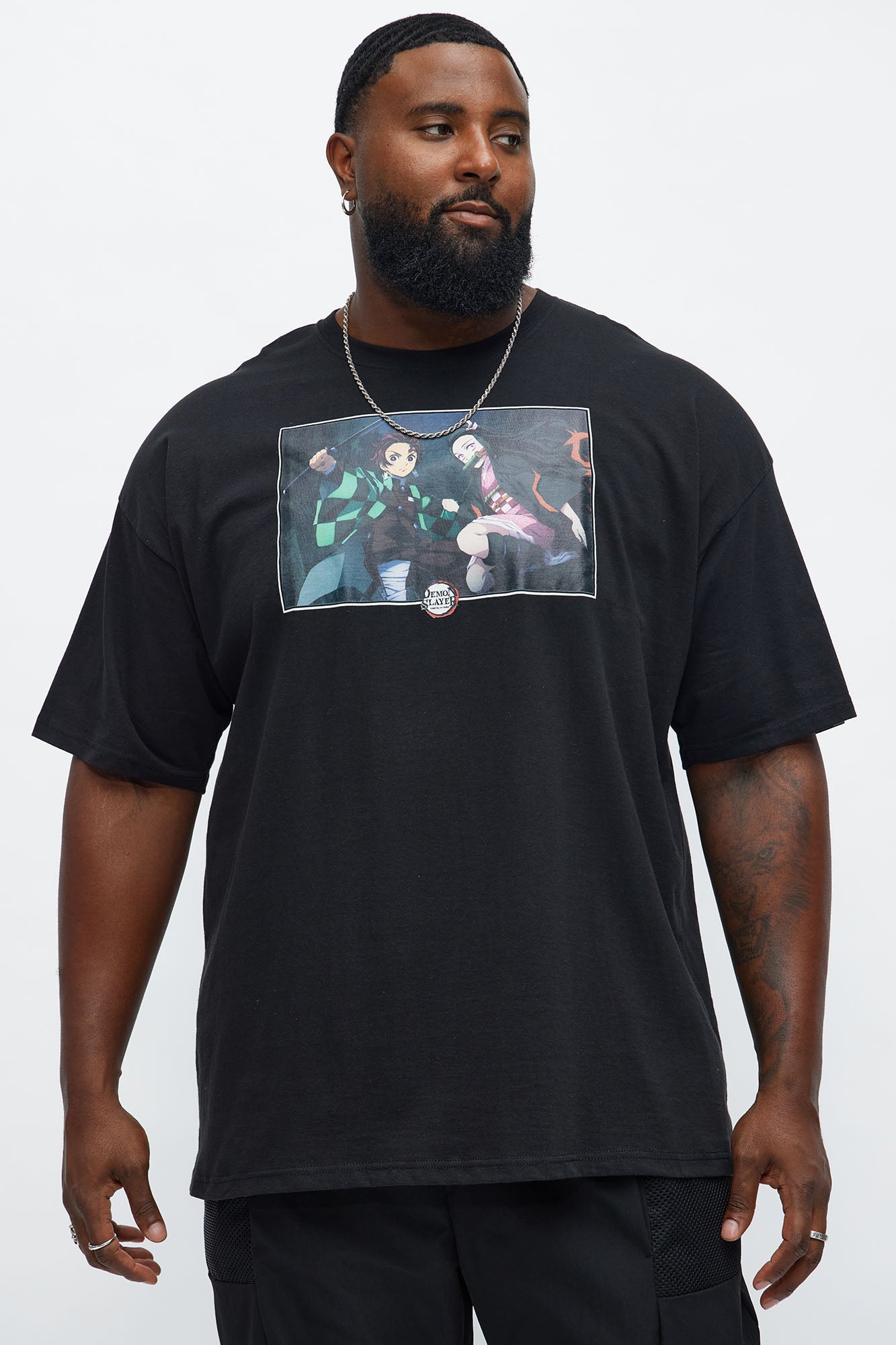 Demon Slayer Tanjiro And Nezuko Short Sleeve Tee - Black