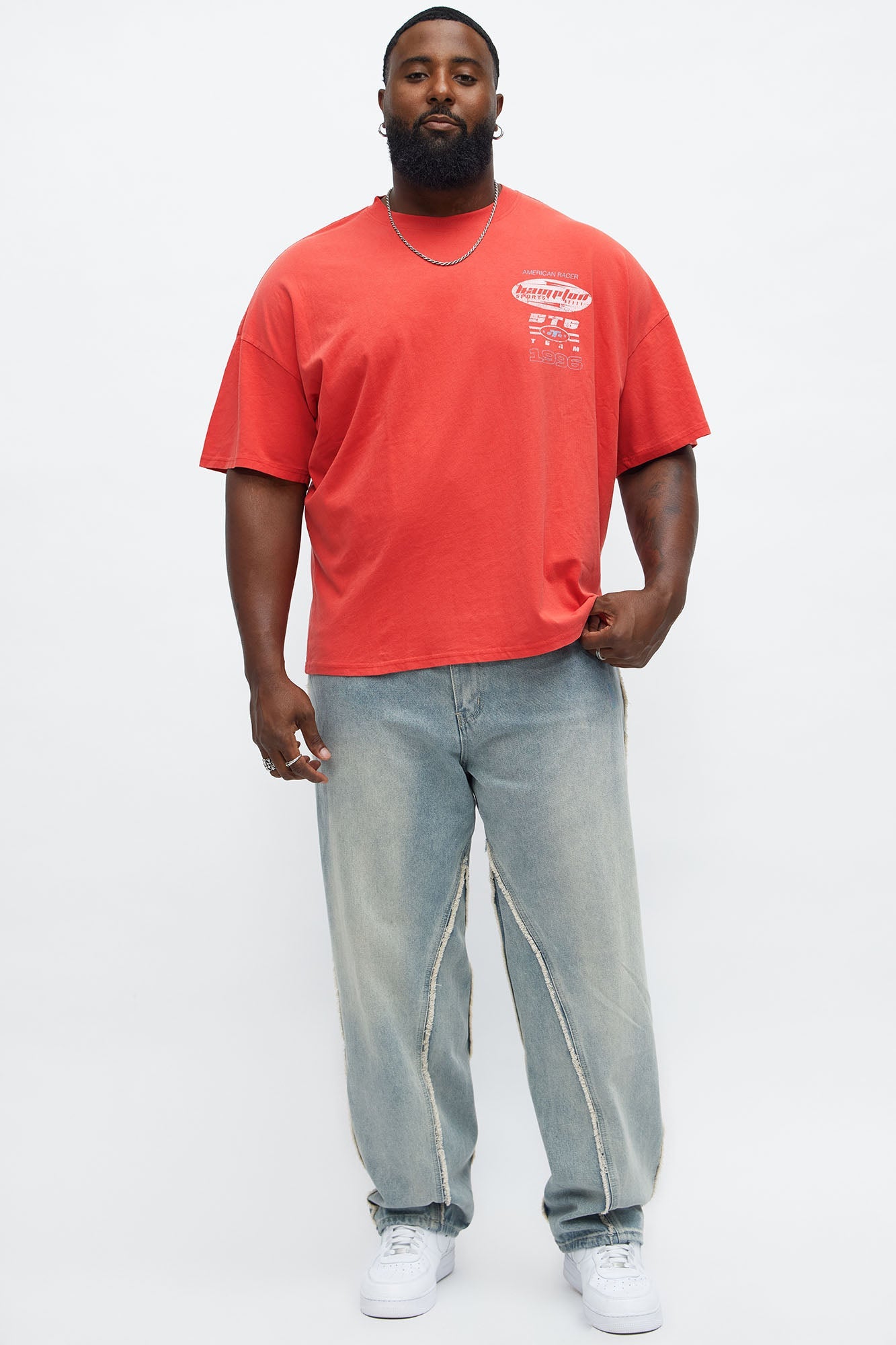 Hampton Sports Oversized Short Sleeve Tee - Red