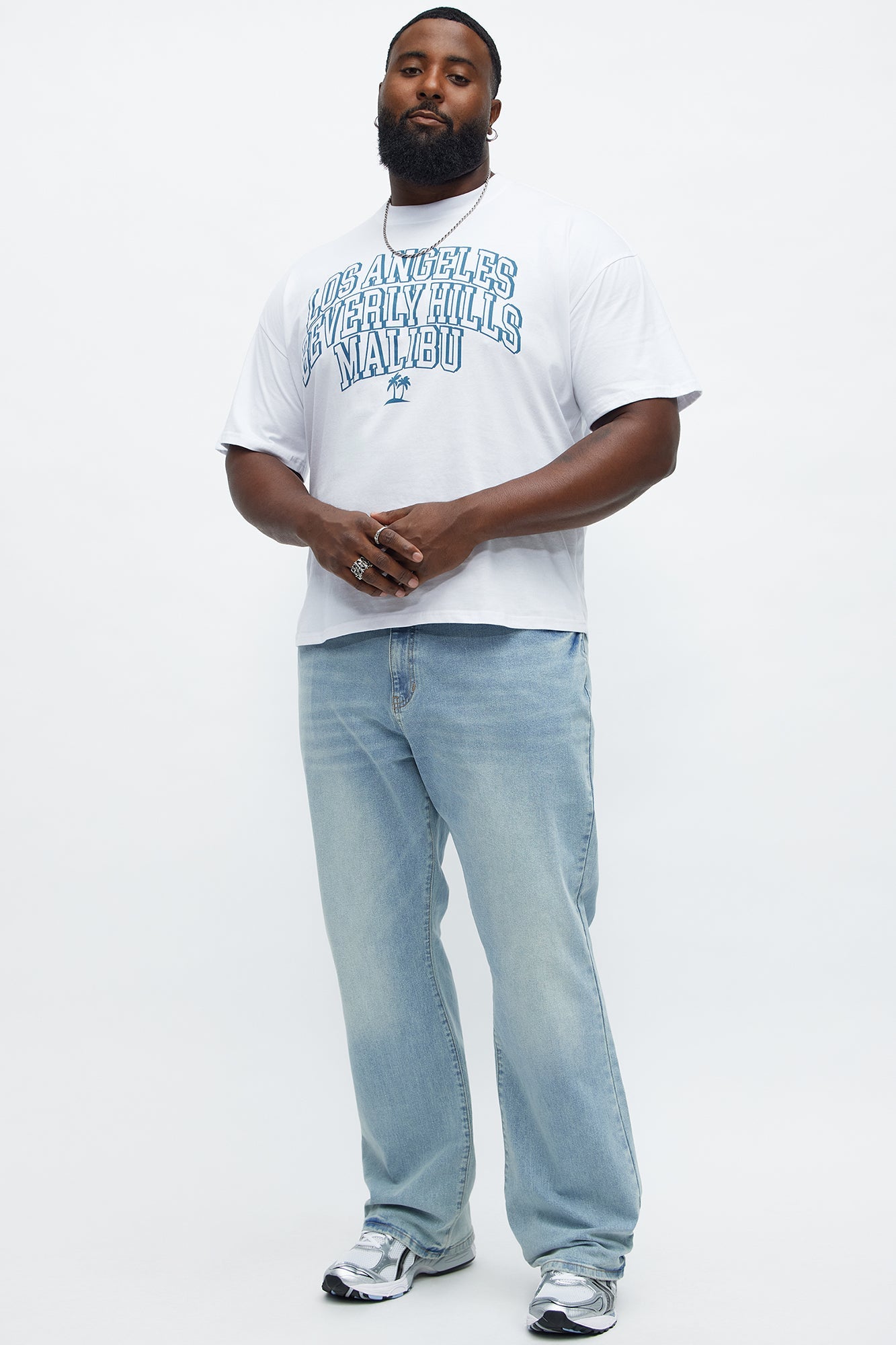 West Luxe Cities Oversized Short Sleeve Tee - White