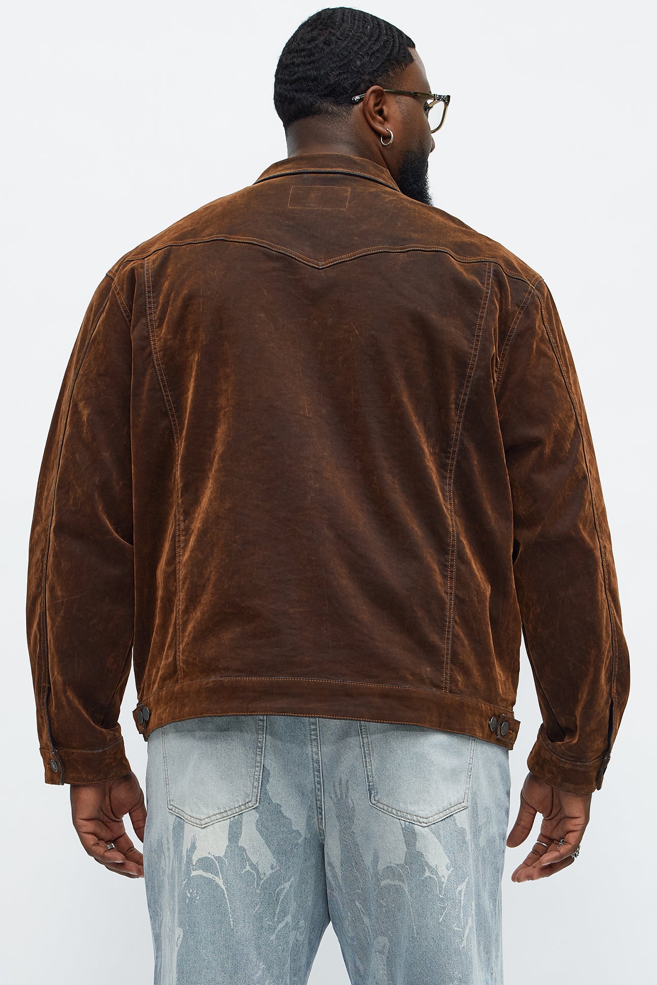 What The Flock Trucker Jacket - Brown