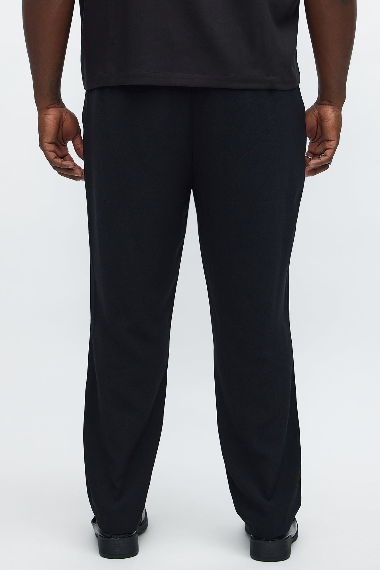 Golden Hour Slim Pleated Trouser - Black