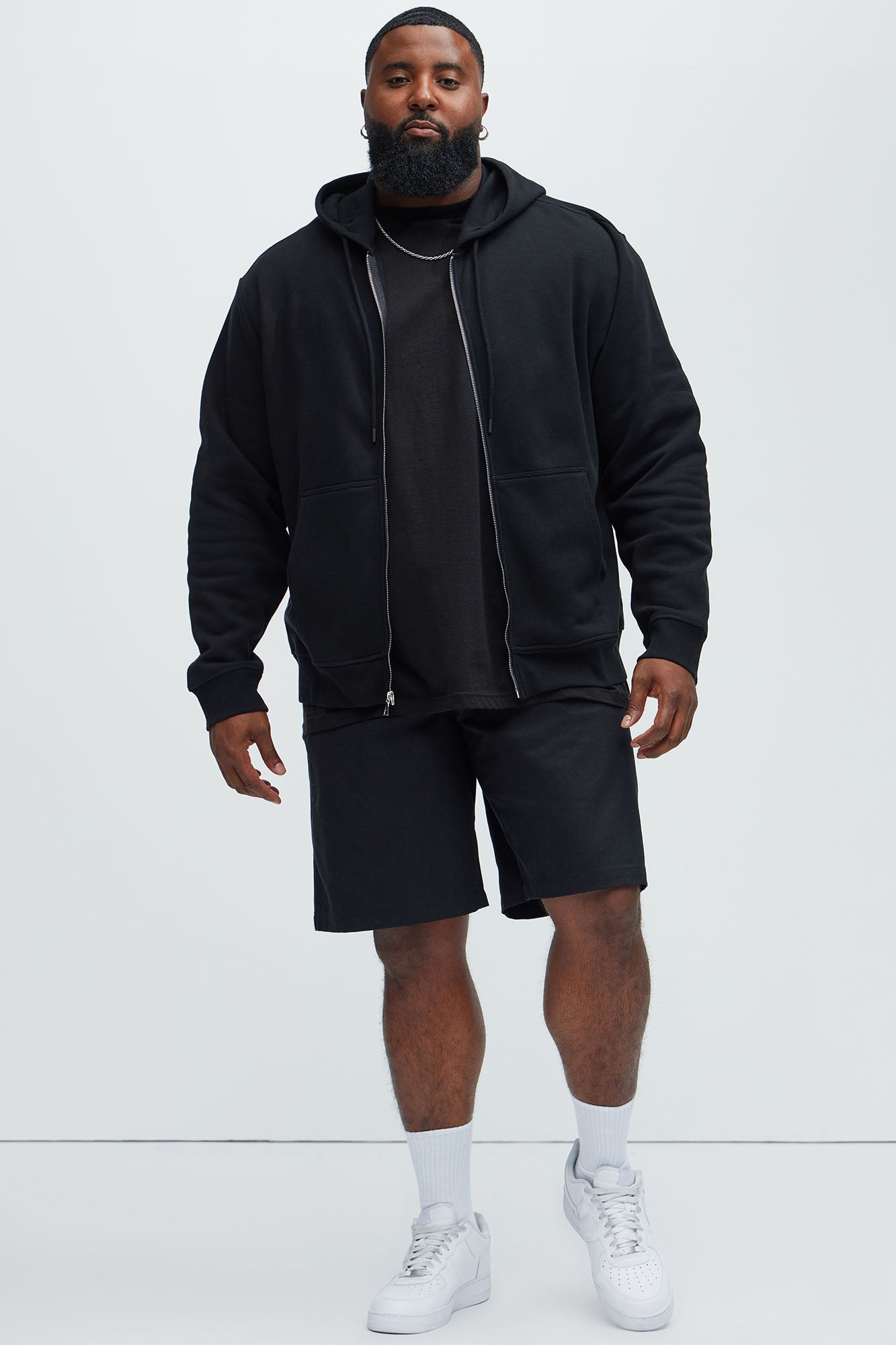 Tyson Zip Up Hoodie - Black