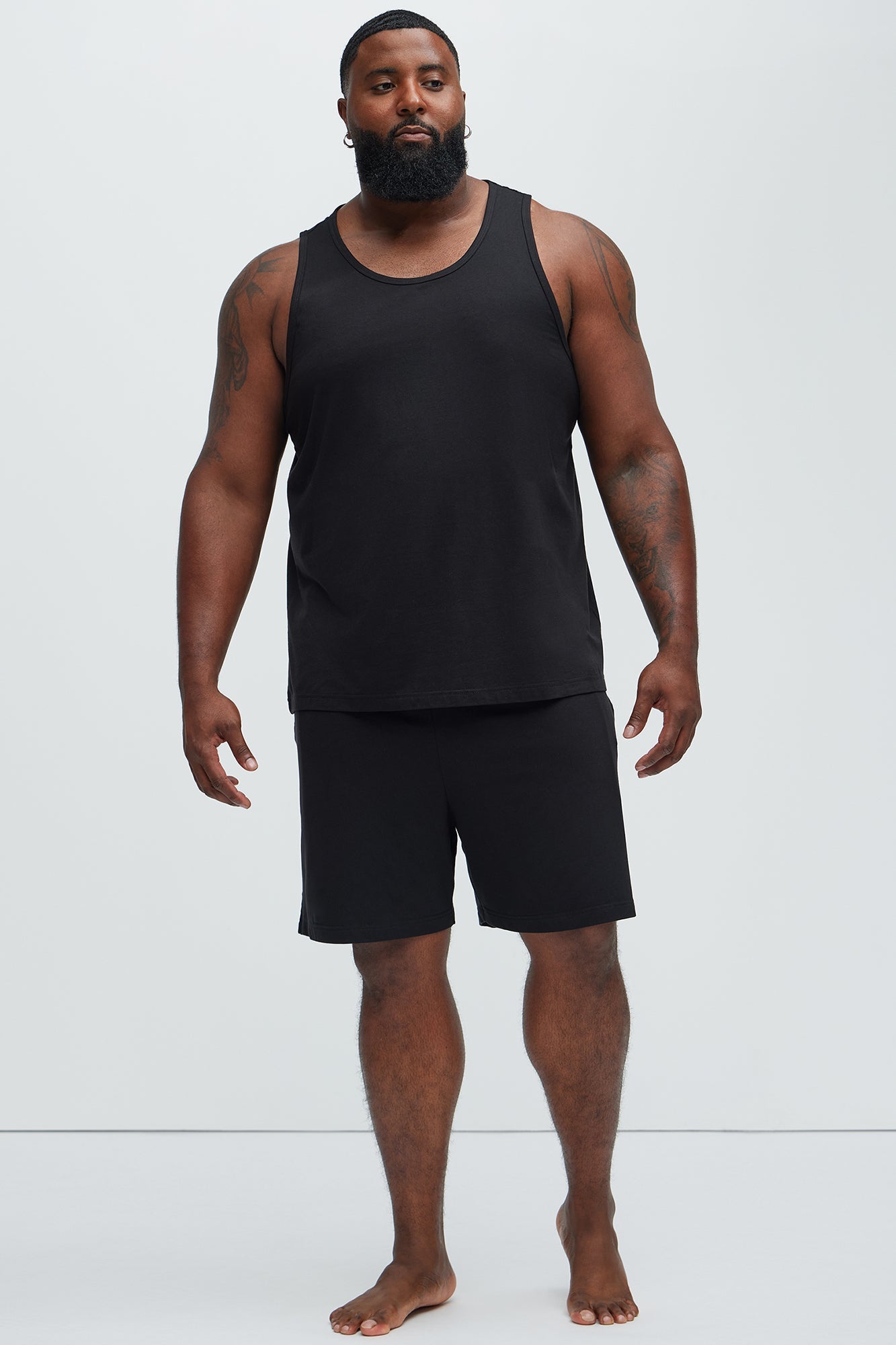 Essential Modal Lounge Tank - Black