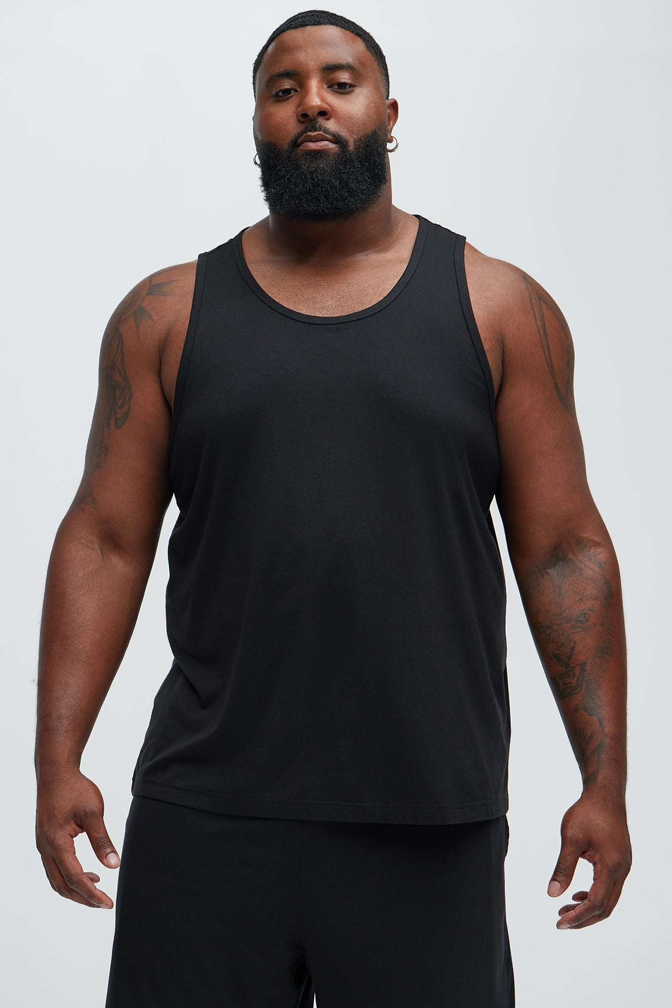 Essential Modal Lounge Tank - Black