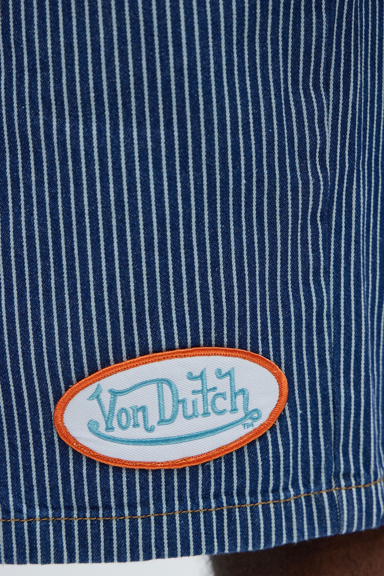 Von Dutch Railroad Relaxed Denim Short - Blue/combo