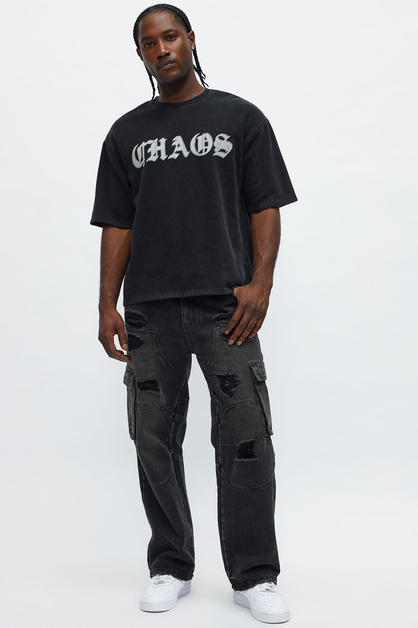 Chaos Oversized Tee - Black