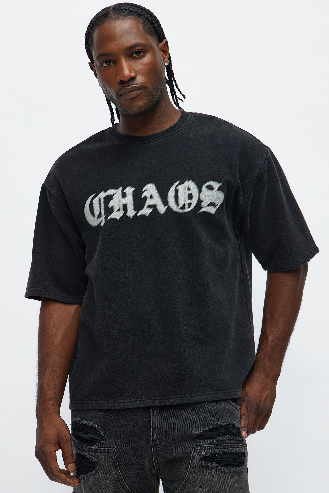 Chaos Oversized Tee - Black