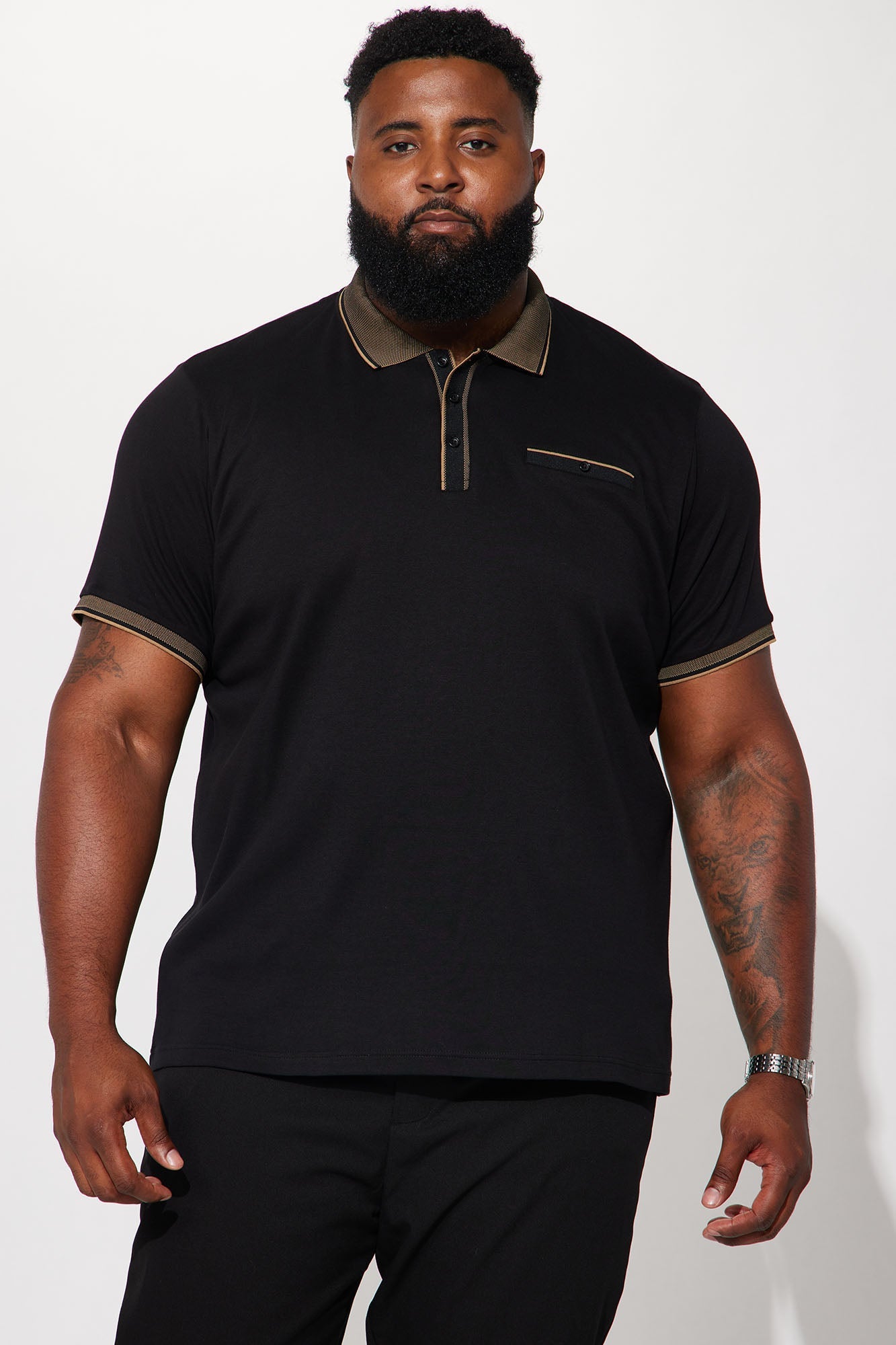 Classy Short Sleeve Polo - Black