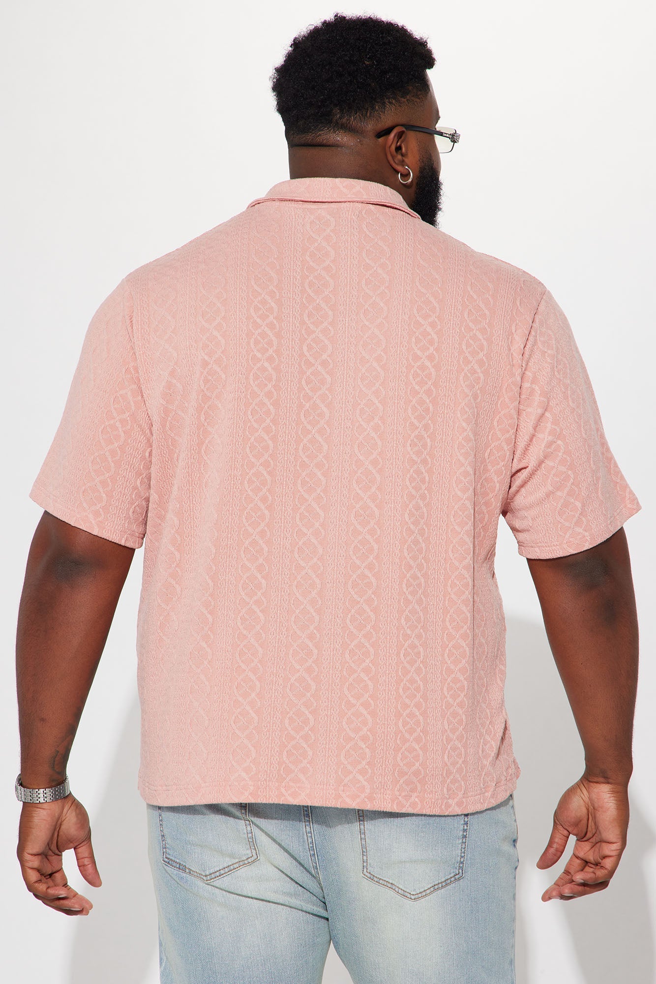 Zig Zag Road Short Sleeve Polo - Mauve