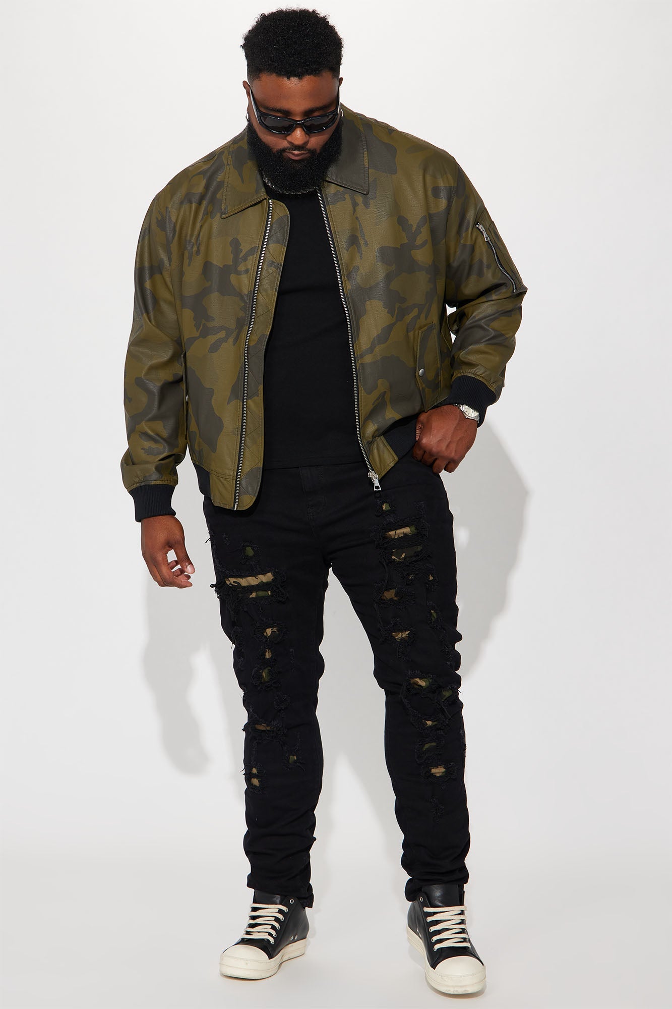 Every Step Of The Way Camo Bomber Jacket - Camouflage