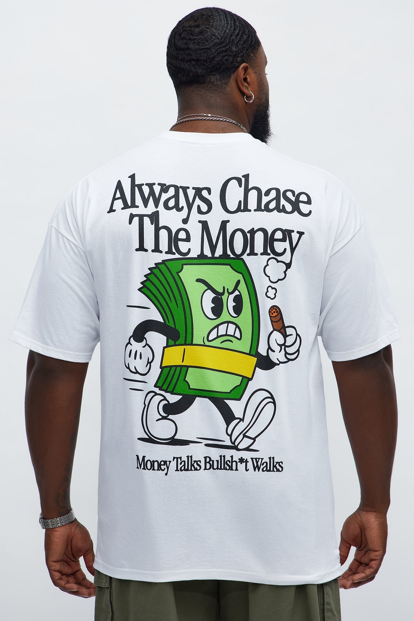 Always Chase The Money Short Sleeve Tee - White