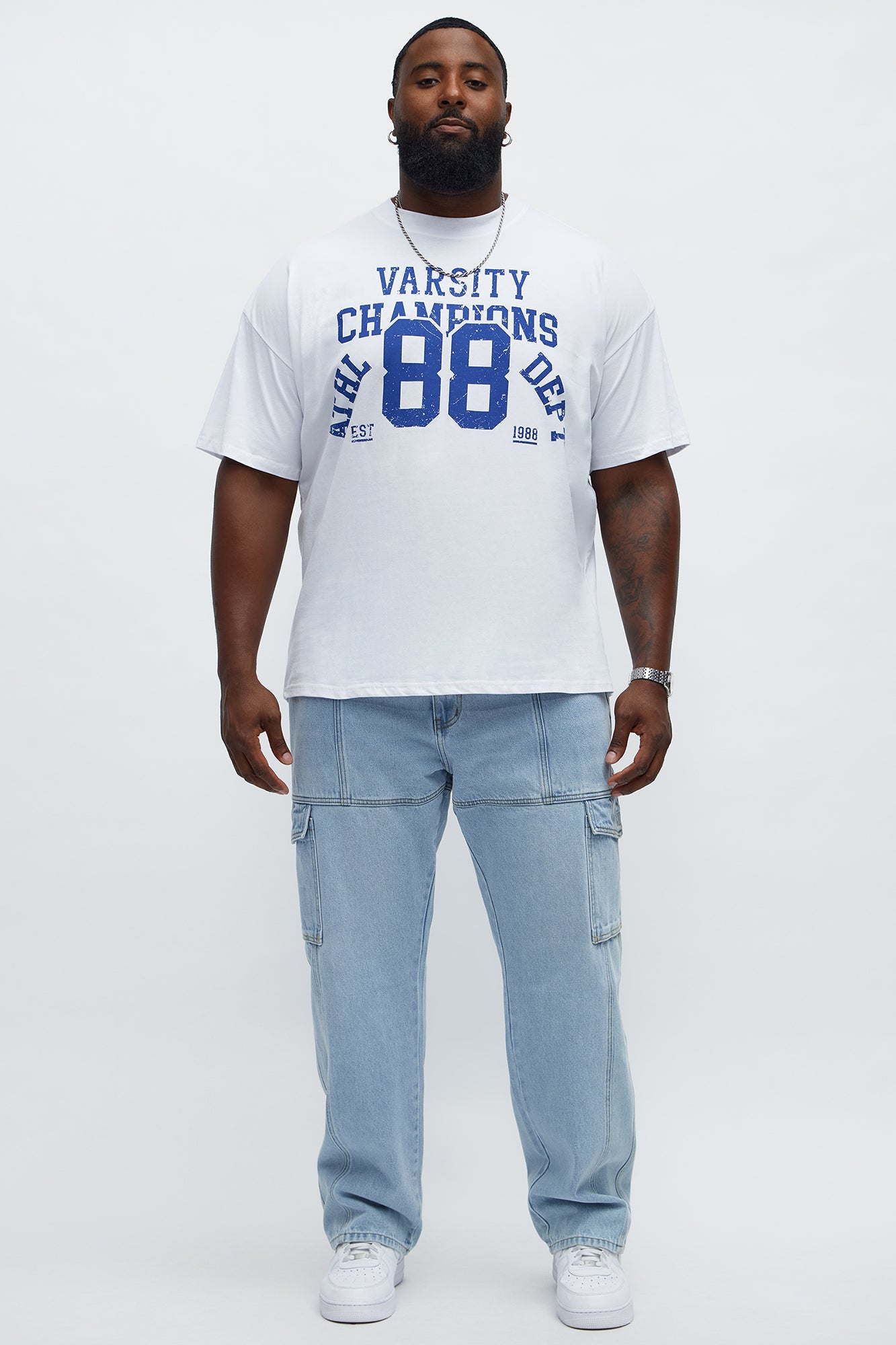 Varsity Champs 88 Boxy Short Sleeve Tee - White