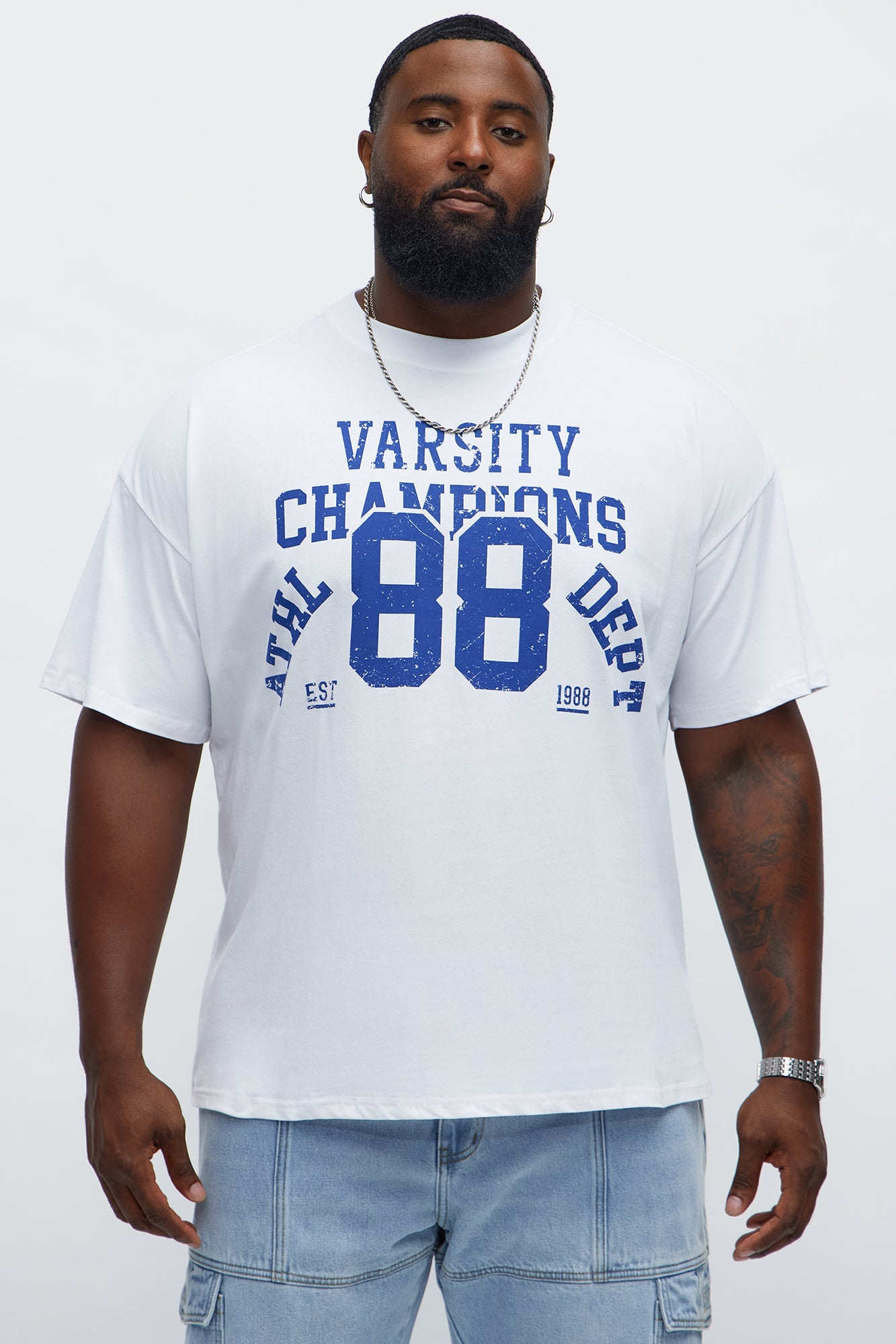 Varsity Champs 88 Boxy Short Sleeve Tee - White
