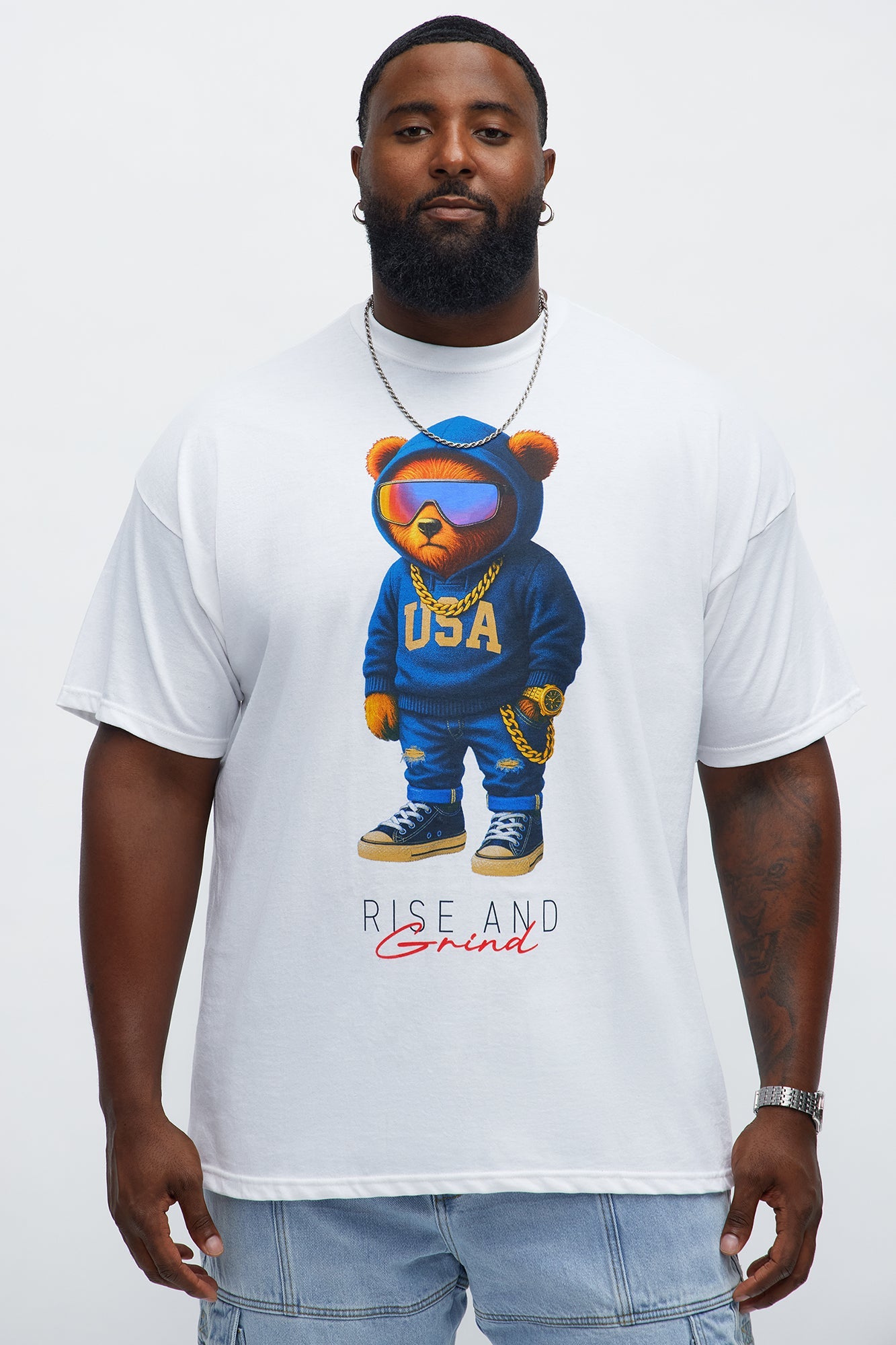 Rise And Grind Life Short Sleeve Tee - White