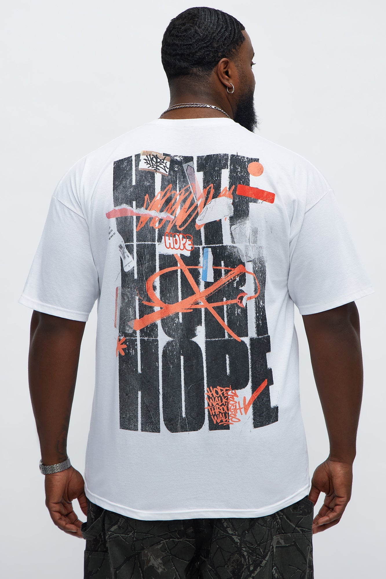 Hate Hurt Hope Short Sleeve Tee - White
