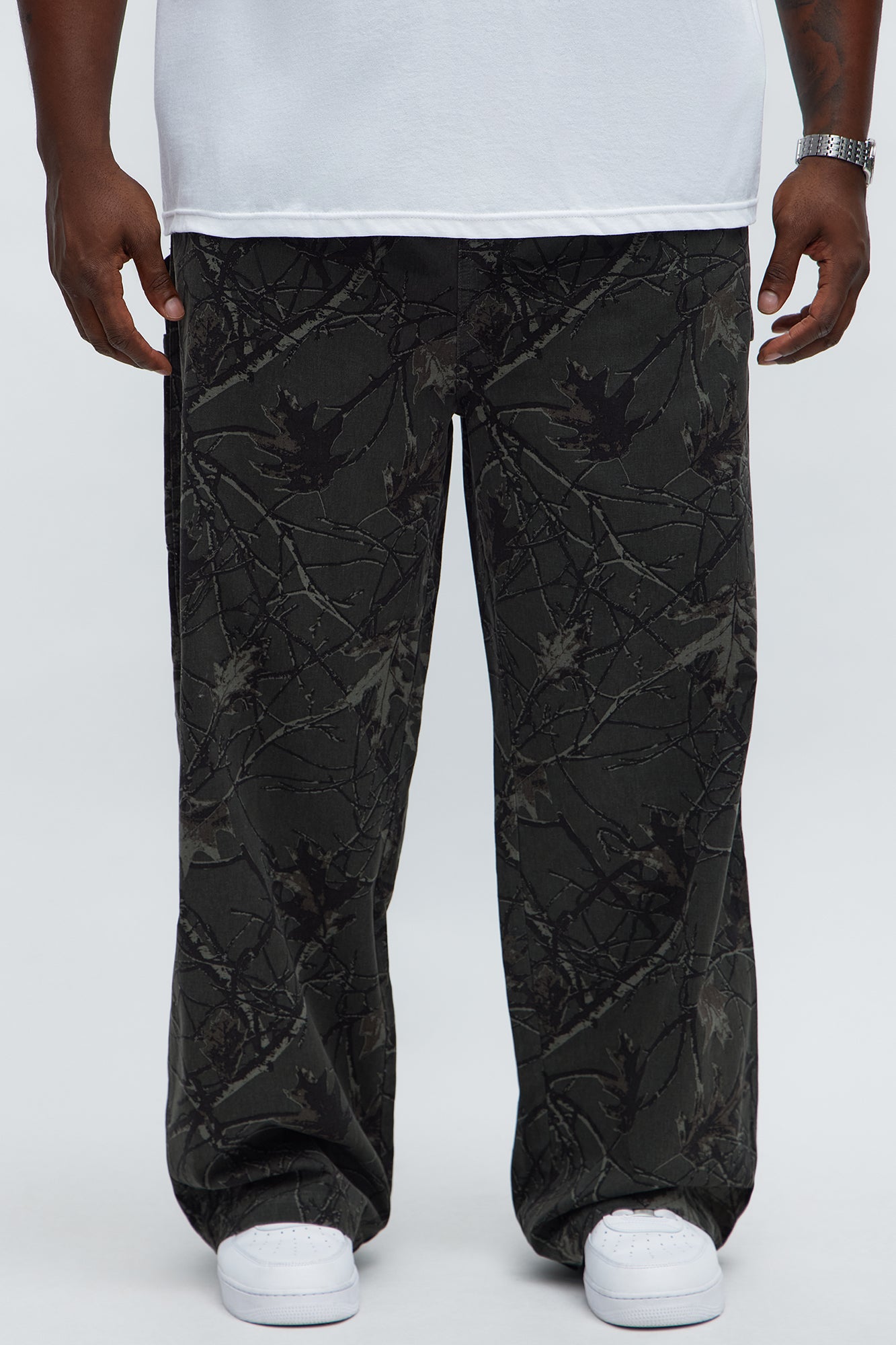 Straight Woodland Mirage Carpenter Pants  - Black Wash