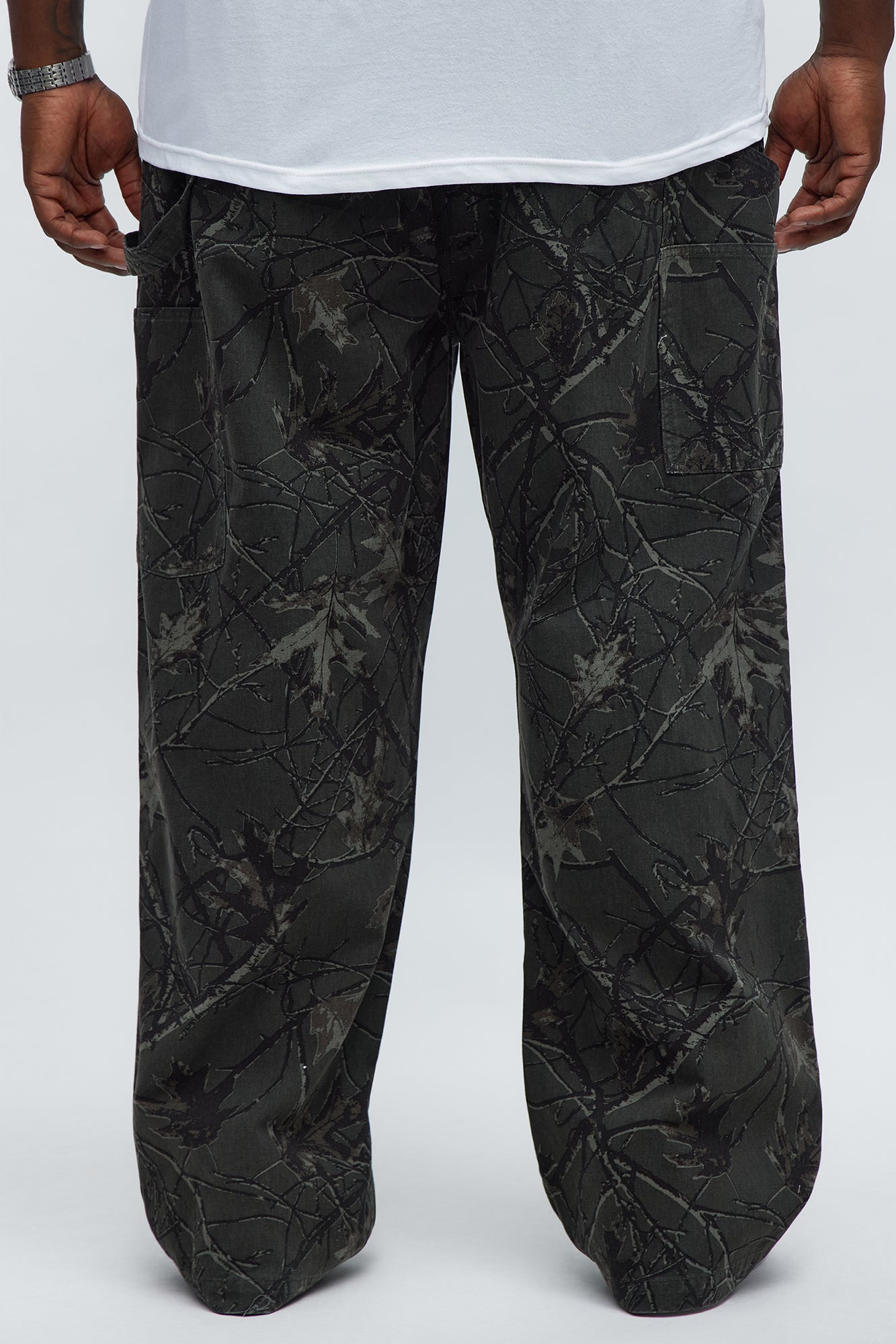 Straight Woodland Mirage Carpenter Pants  - Black Wash