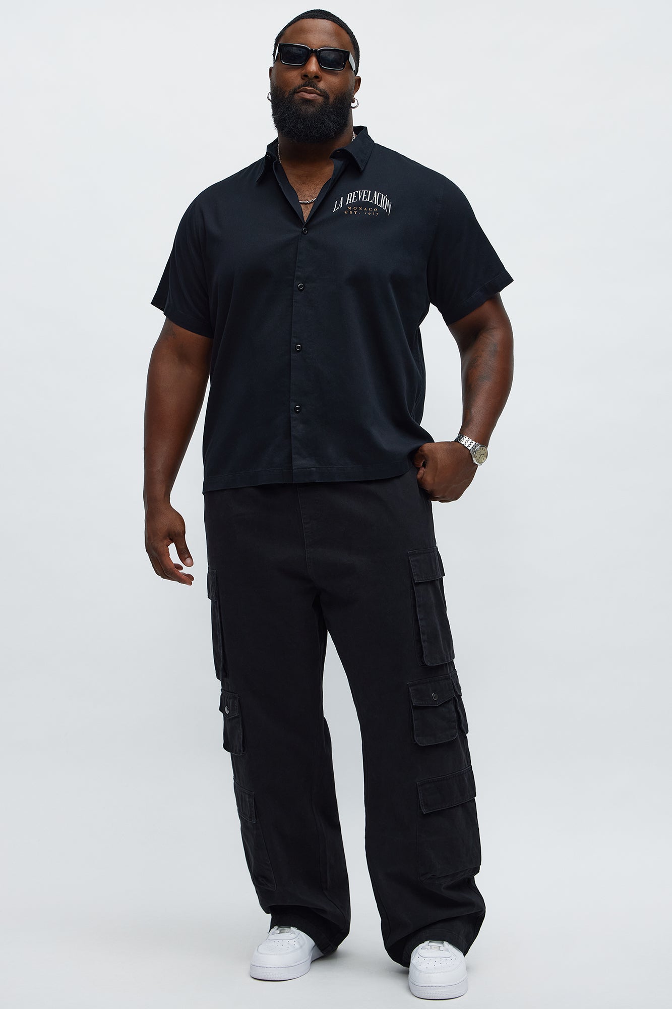 Straight Void Runner Cargo Pants - Black