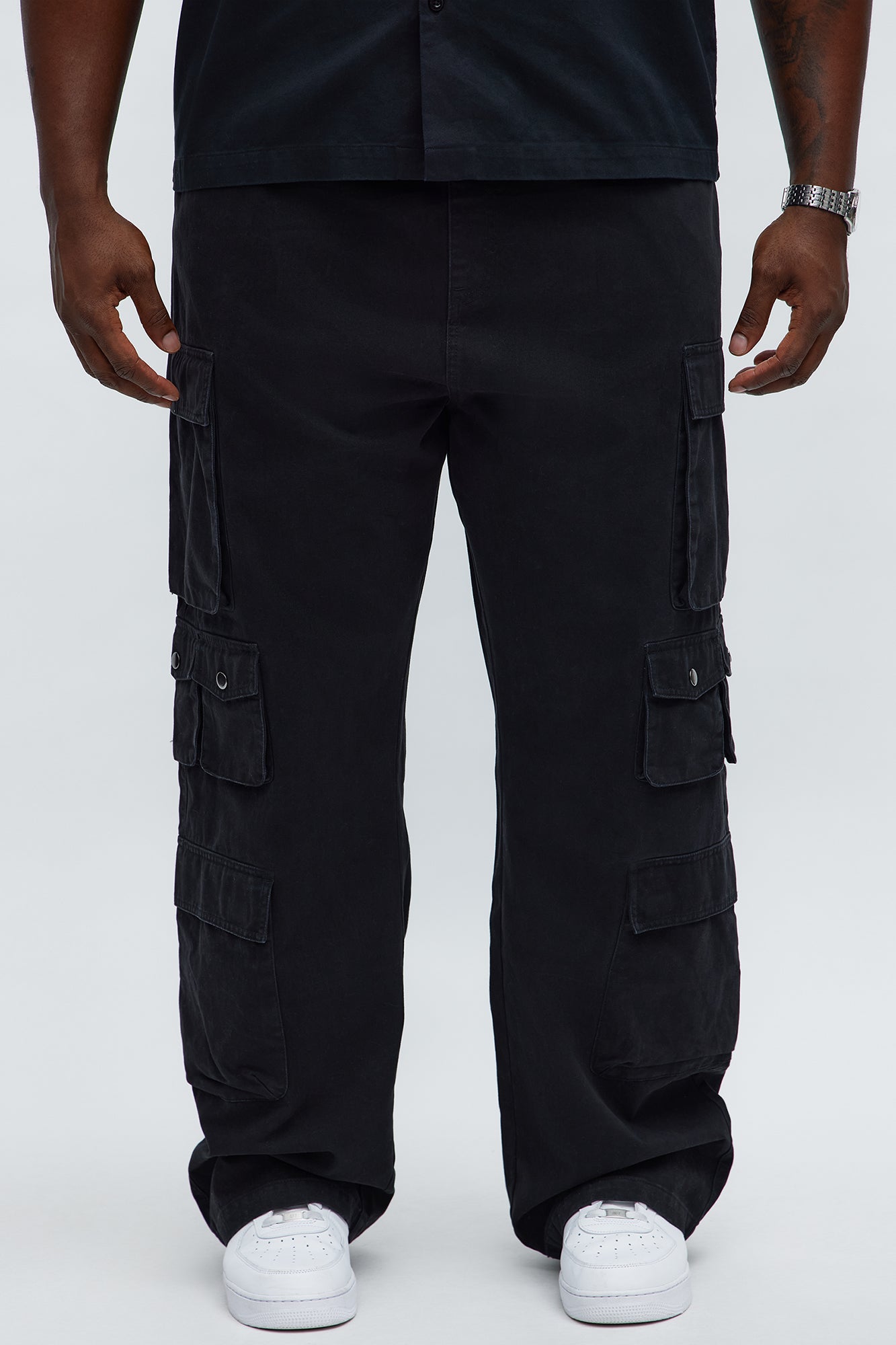 Straight Void Runner Cargo Pants - Black