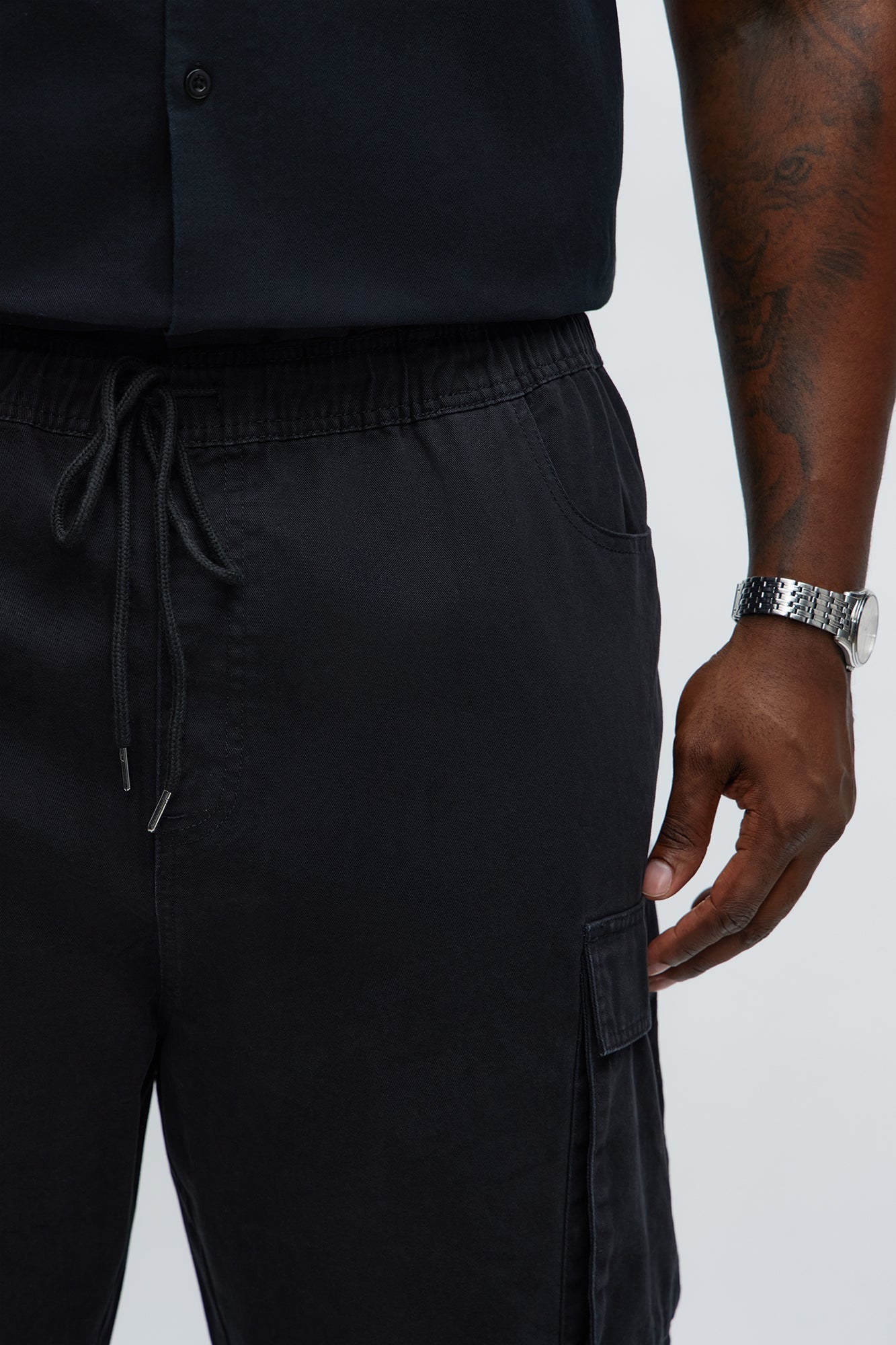 Straight Void Runner Cargo Pants - Black