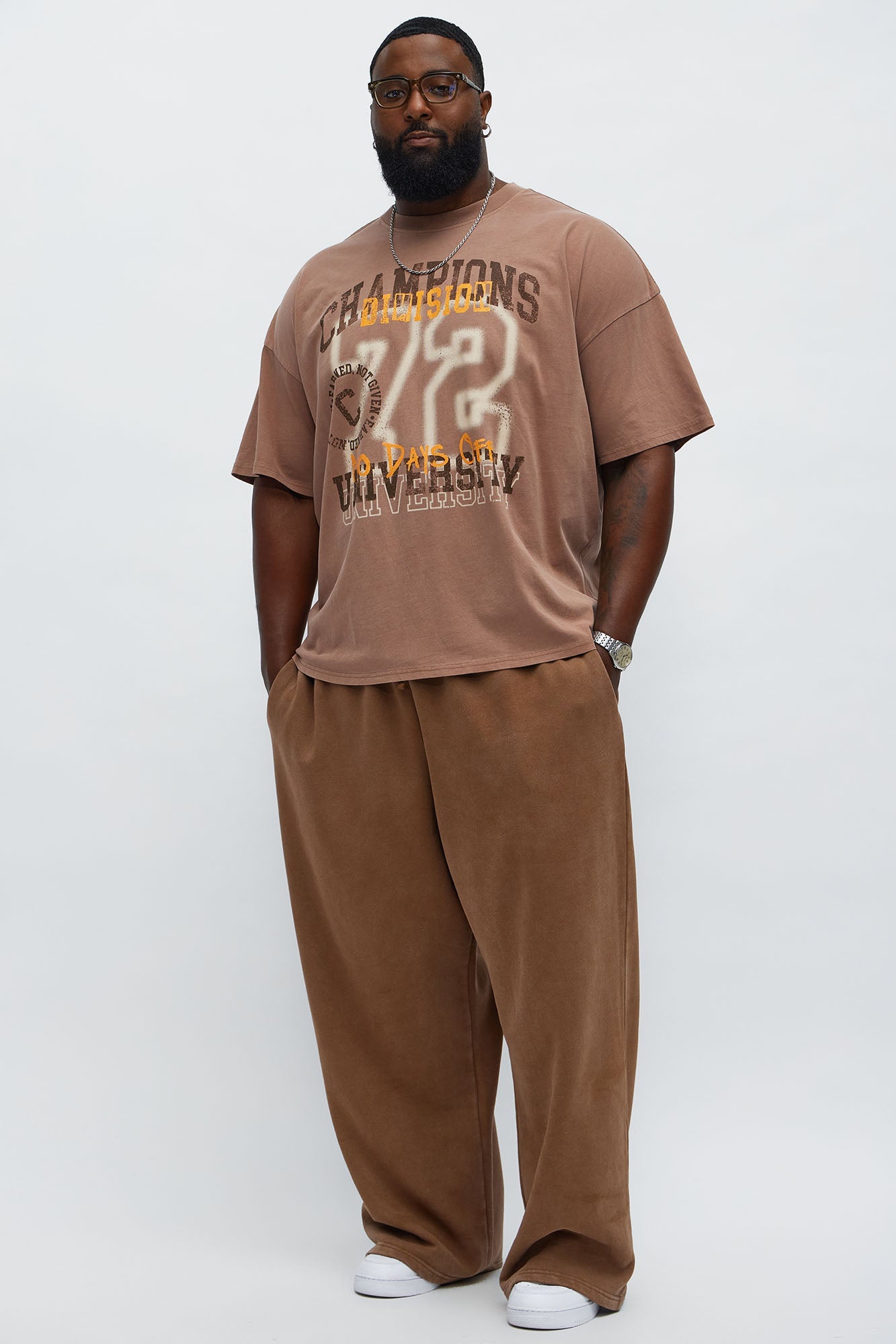 Tyson Baggy Washed Pants - Brown