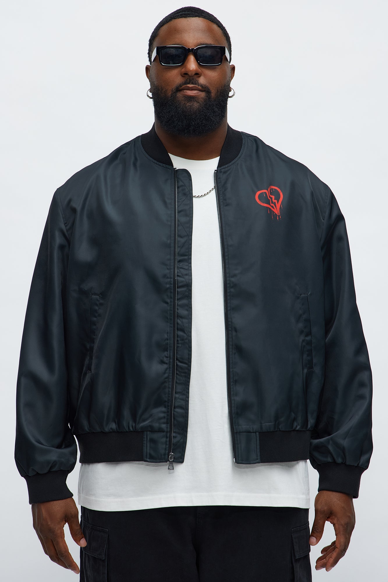 Cropped Urban Bomber Jacket - Black