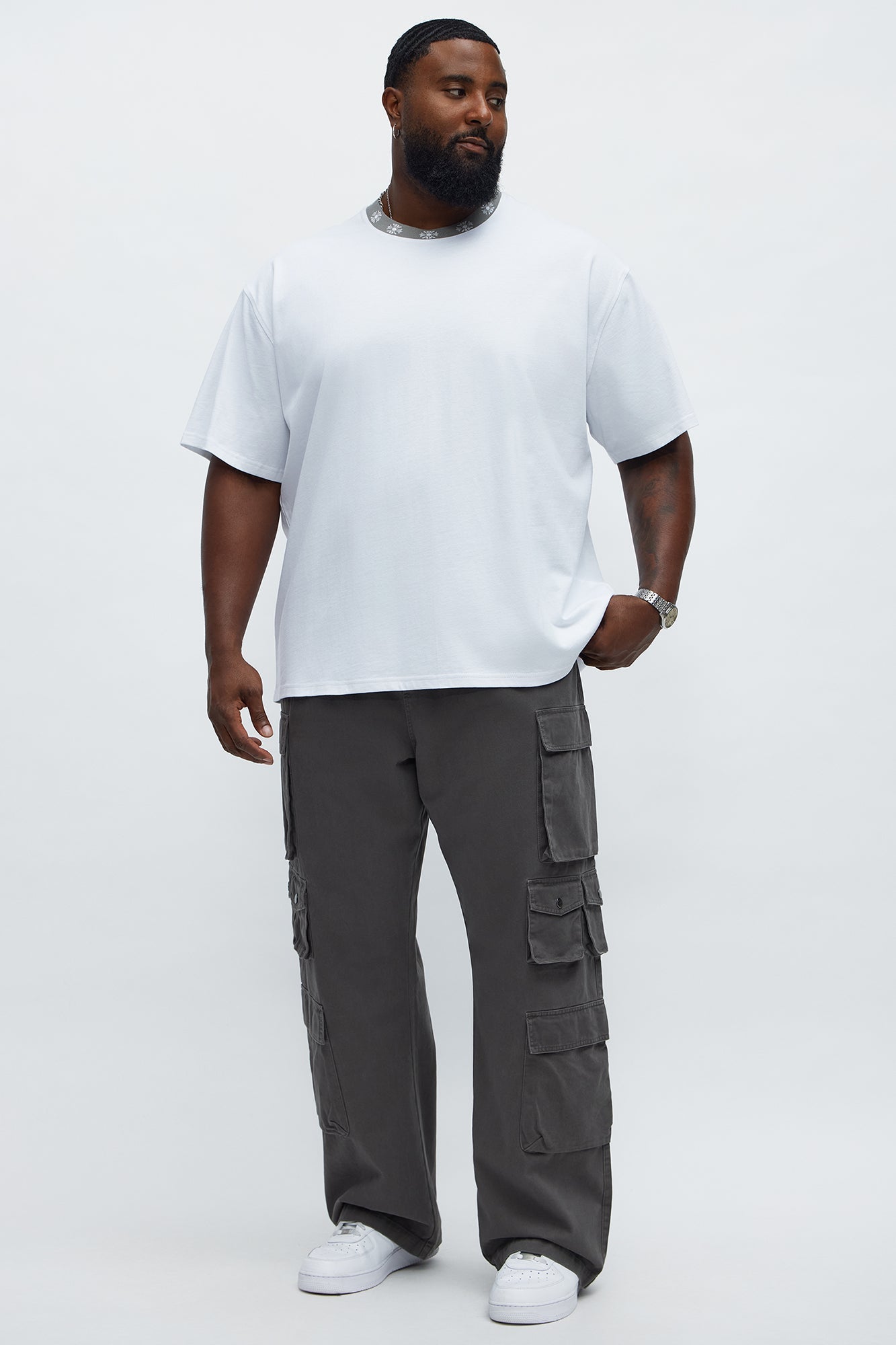 Straight Void Runner Cargo Pants - Charcoal