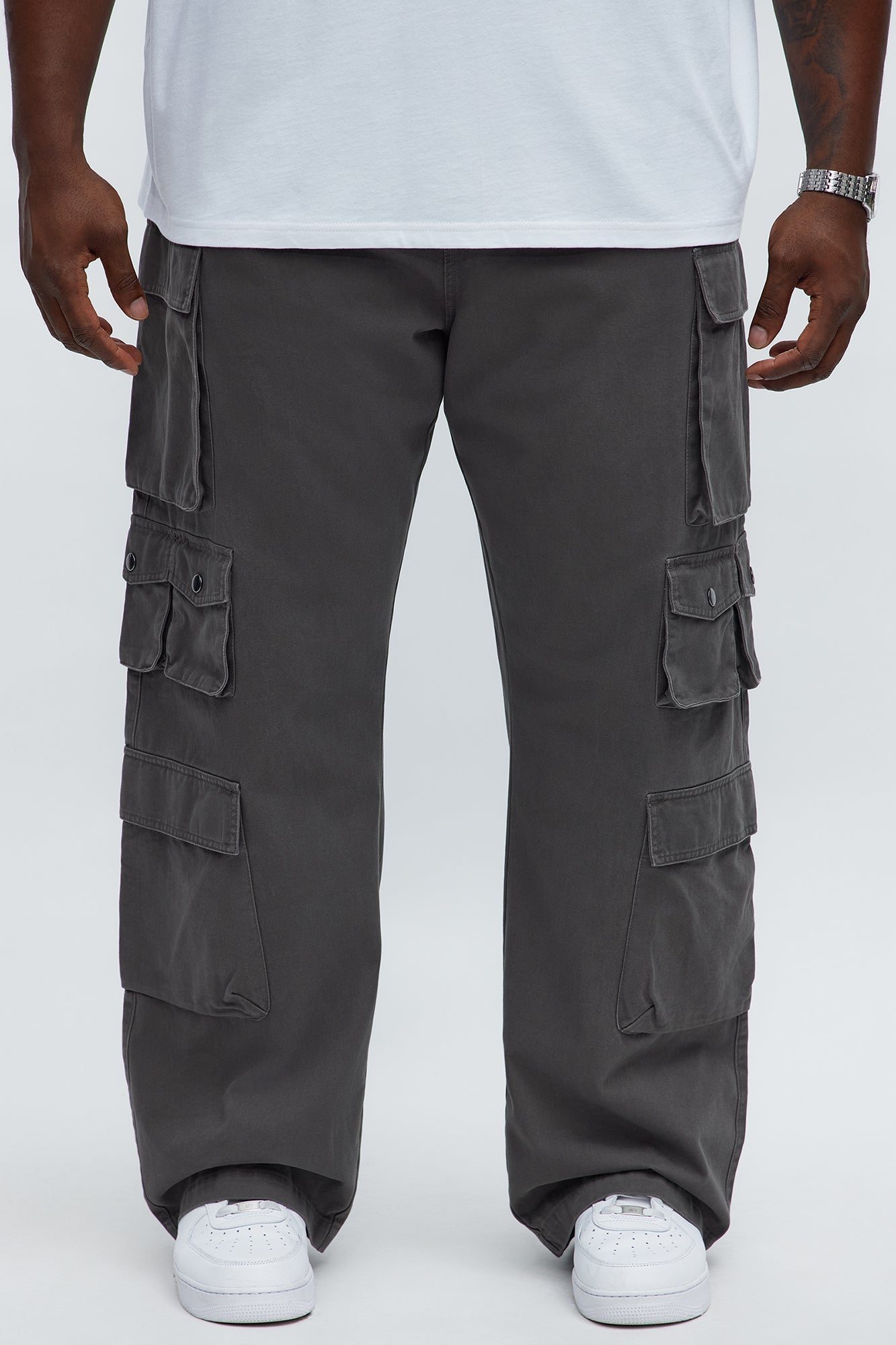 Straight Void Runner Cargo Pants - Charcoal