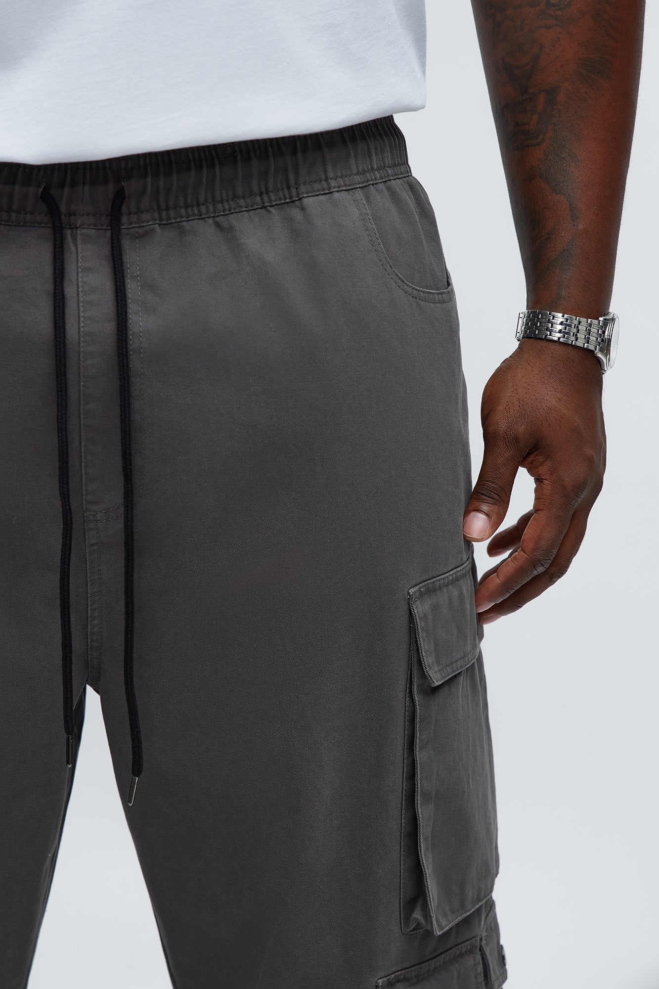 Straight Void Runner Cargo Pants - Charcoal