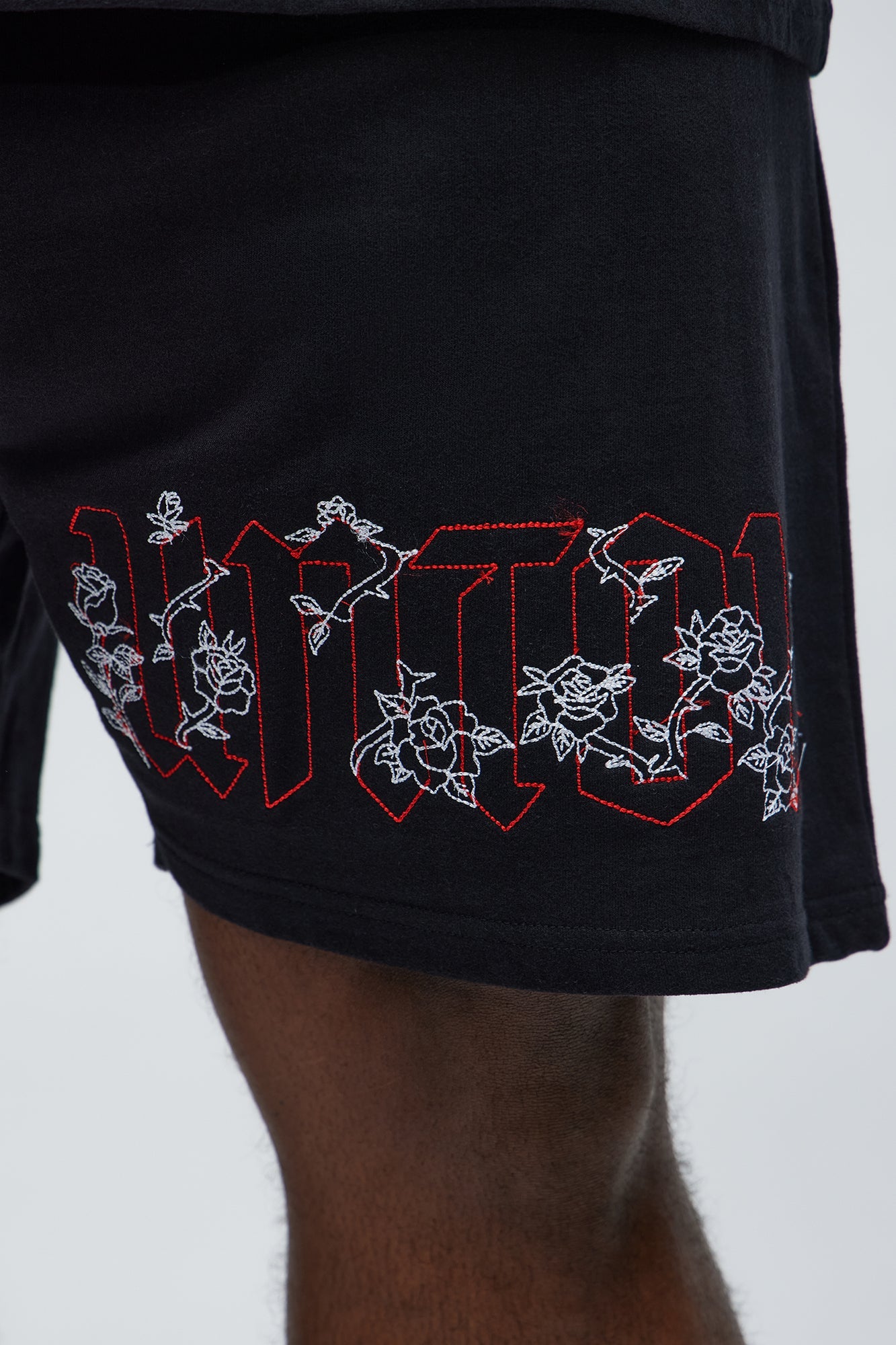 Rose Bundle Sweatshorts - Black