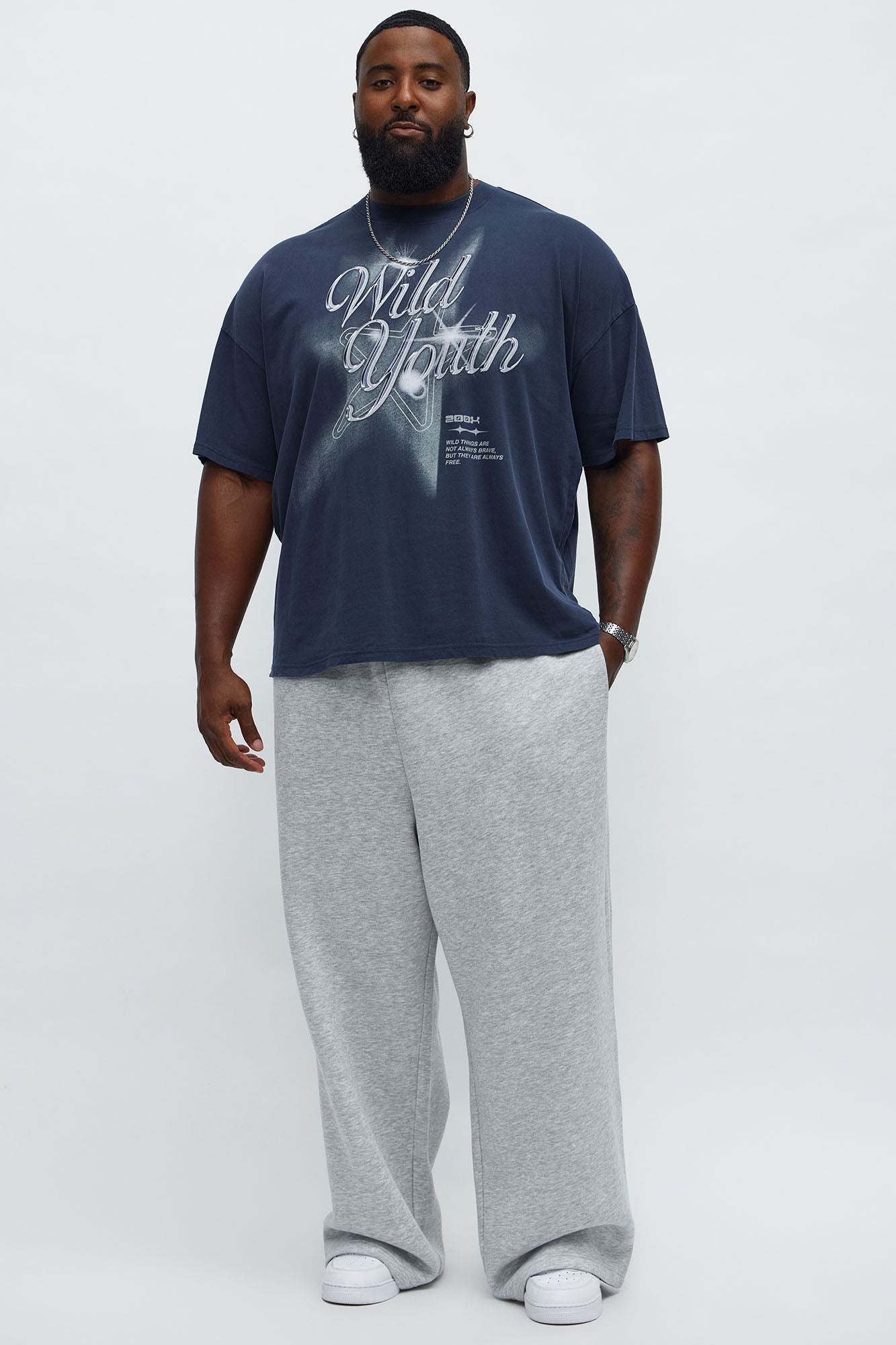 Tyson Baggy Pants - Heather Grey