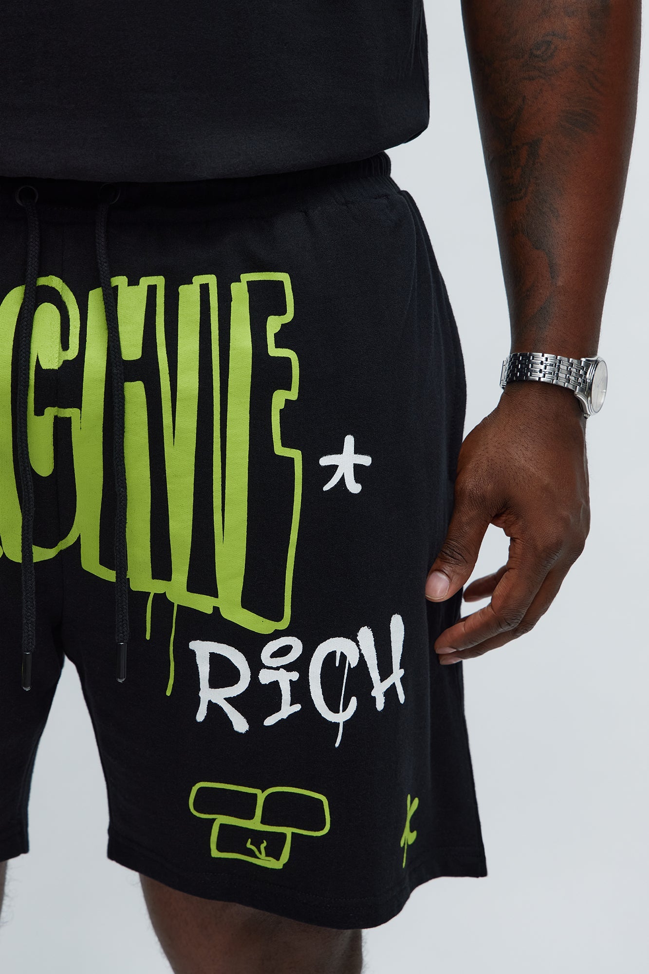 Richie Rich Fly Sweatshorts - Black