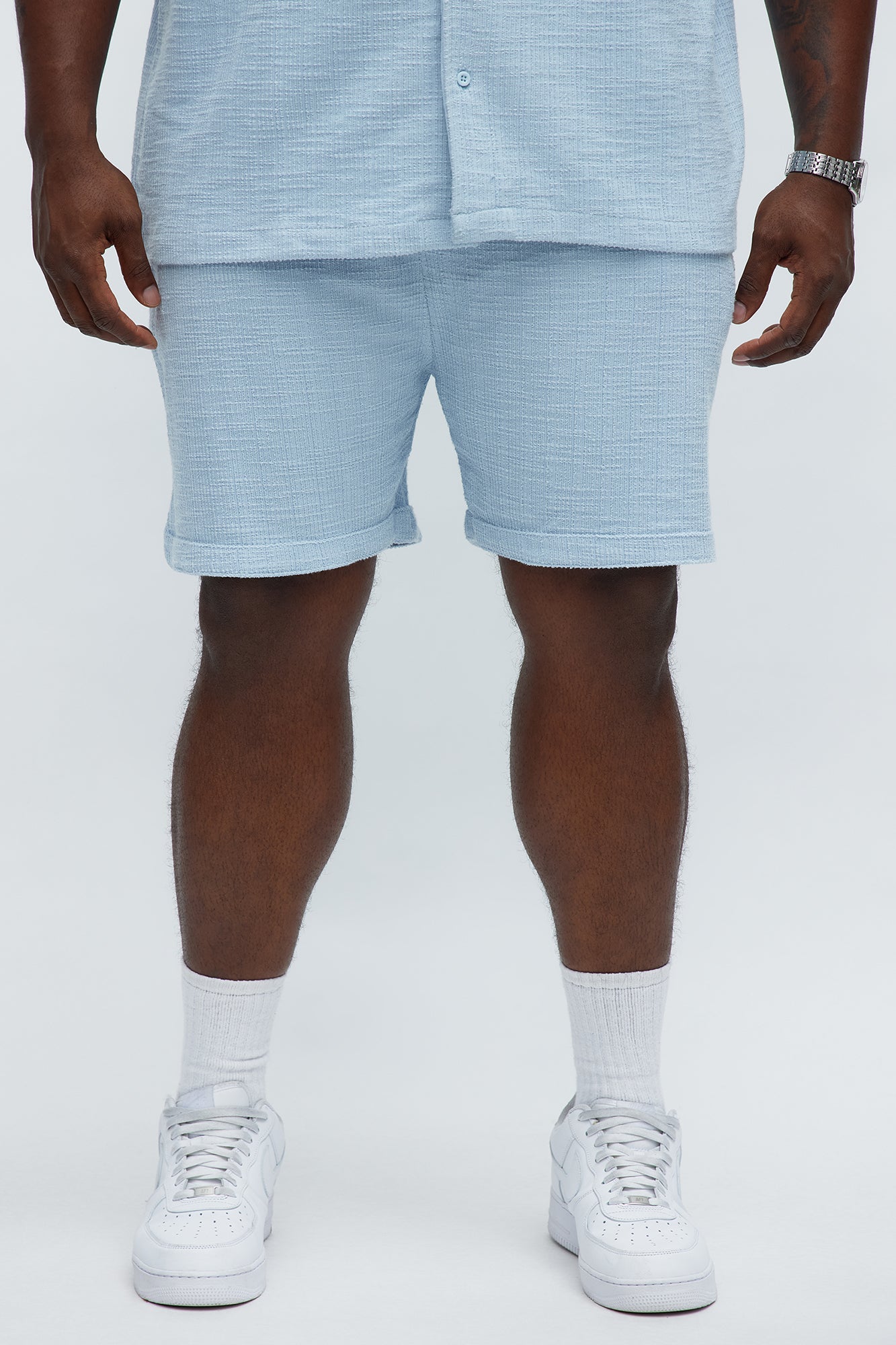 Dean Textured Short - Light Blue